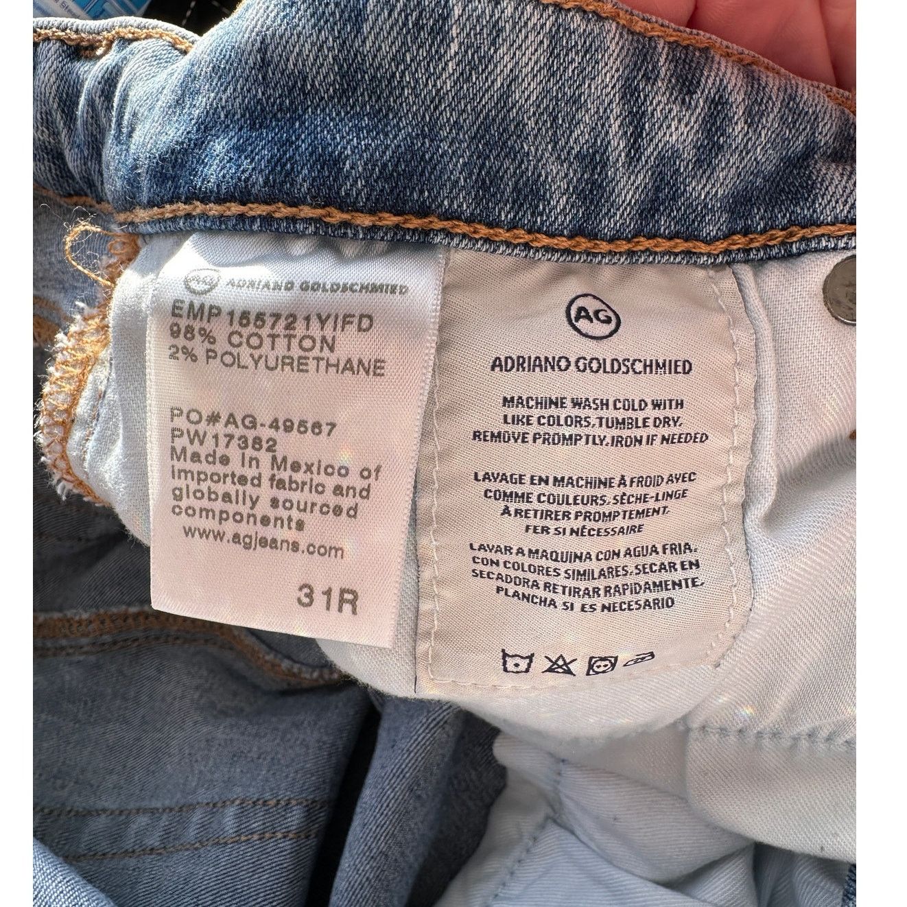 AG Adriano Goldschmied Adriano Goldschmied The Prima Crop Jeans 31 Distressed Size 27" / US 4 / IT 40 - 10 Thumbnail