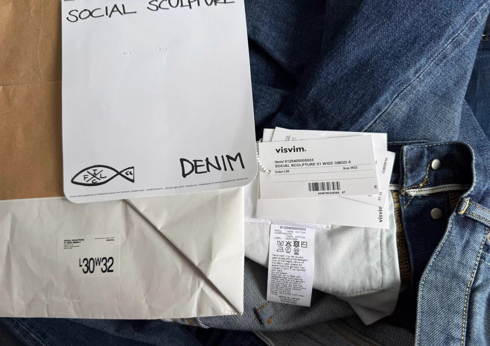 Visvim VISVIM 25AW SPOT SOCIAL SCULPTURE 01W Distressed Jeans Size US 32 / EU 48 - 9 Thumbnail