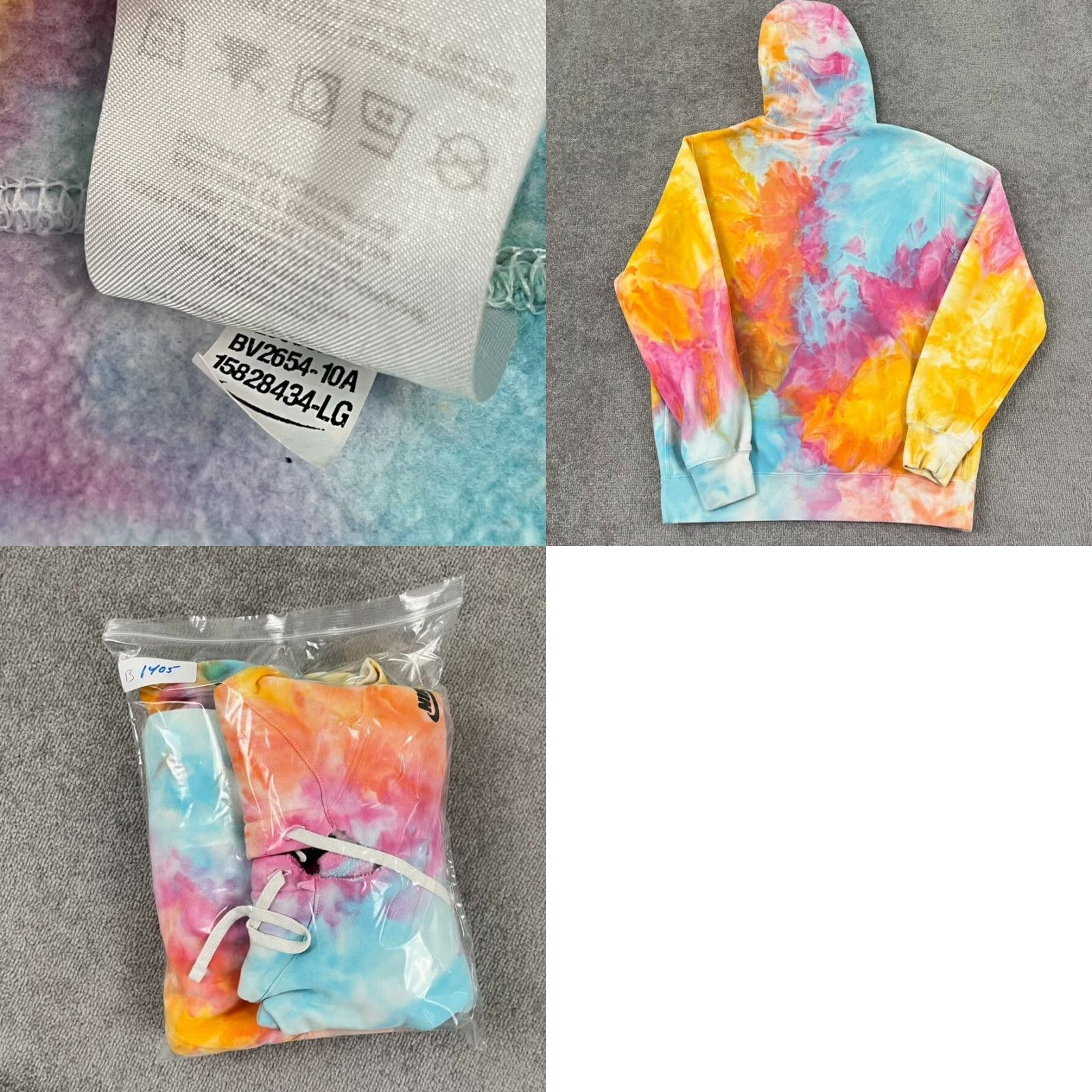 Nike Nike Hoodie Mens Large Tie Dye Multicolor Fleece Sportswear Gym Weightlifting Embroidered Logo Hooded Pockets Size US L / EU 52-54 / 3 - 8 Thumbnail