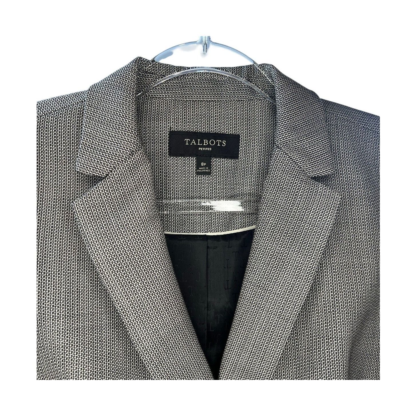 Talbots Talbots Petite 8P Gray Wool Blend Blazer Tailored Structured Size M / US 6-8 / IT 42-44 - 4 Thumbnail