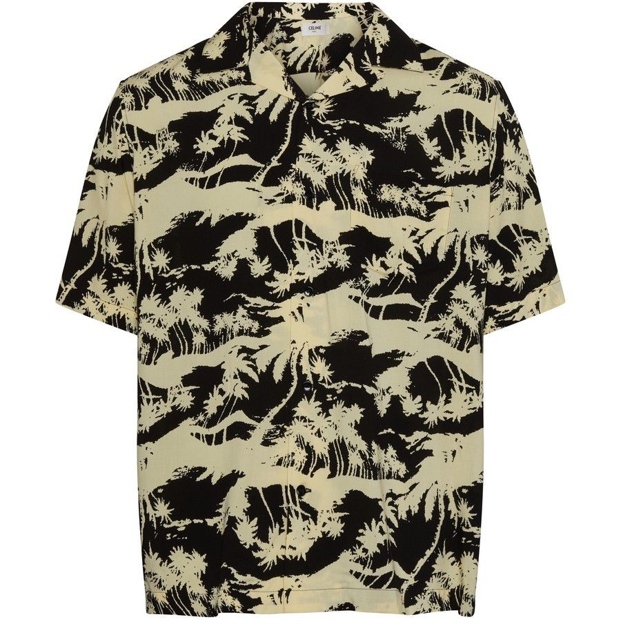 Celine o1w1db10525 2C9462 Hawaiian Shirt in Black/Off White Size US XXS / EU 40 - 1 Thumbnail