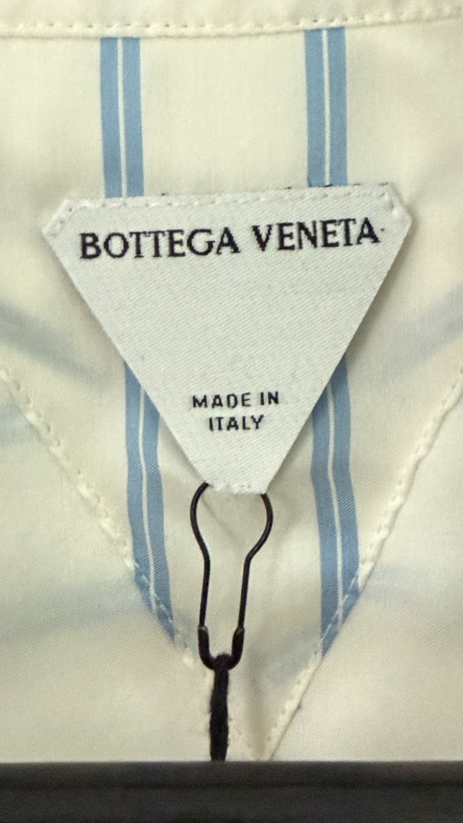 Bottega Veneta Bottega Veneta Silk Striped Short Sleeve Shirt Size US M / EU 48-50 / 2 - 12 Thumbnail