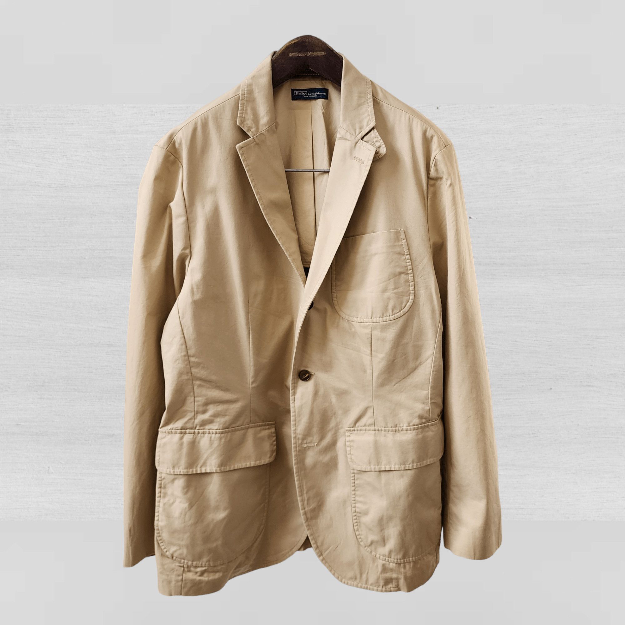Polo Ralph Lauren ESSENTIAL BLAZER POLO RALPH LAUREN BEIGE 42R-FASHIONELLA Size 42R - 6 Thumbnail