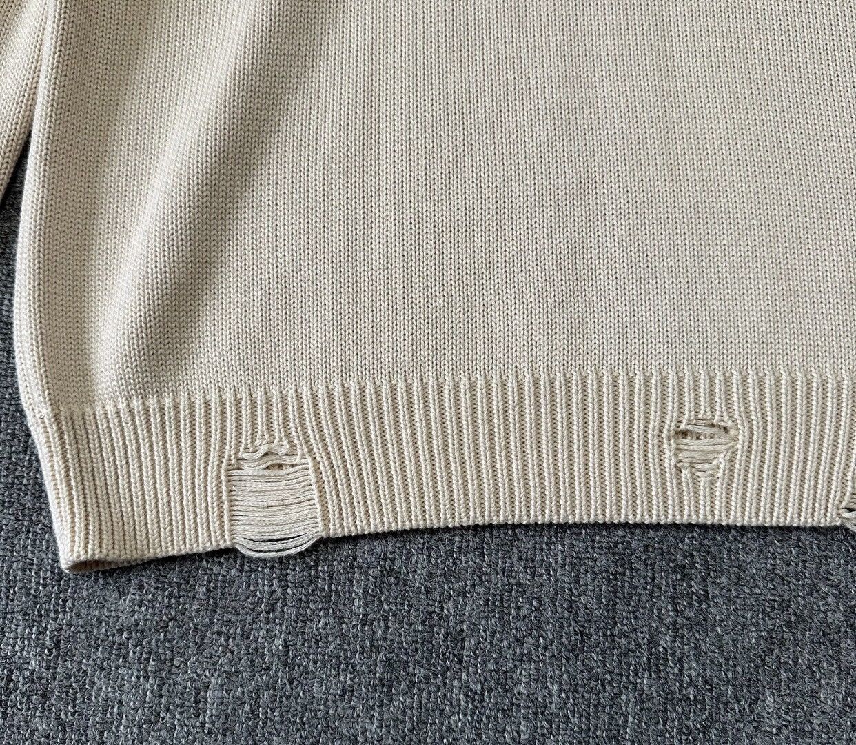 Amiri Amiri chest letter logo jacquard tassel damaged sweater Size US XL / EU 56 / 4 - 3 Thumbnail