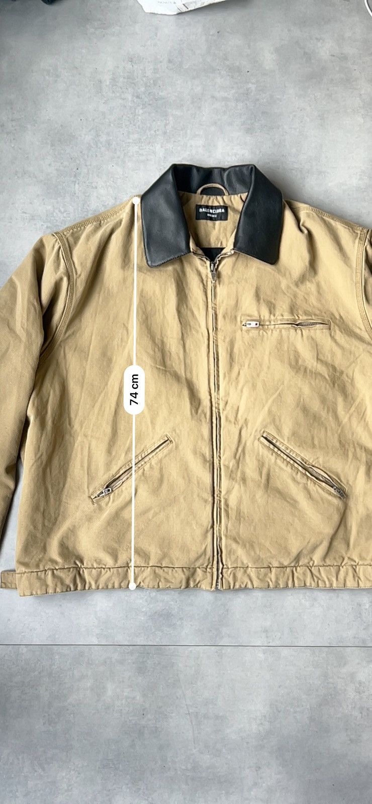 Balenciaga Balenciaga Leather Collar Workwear Jacket Size US M / EU 48-50 / 2 - 3 Thumbnail