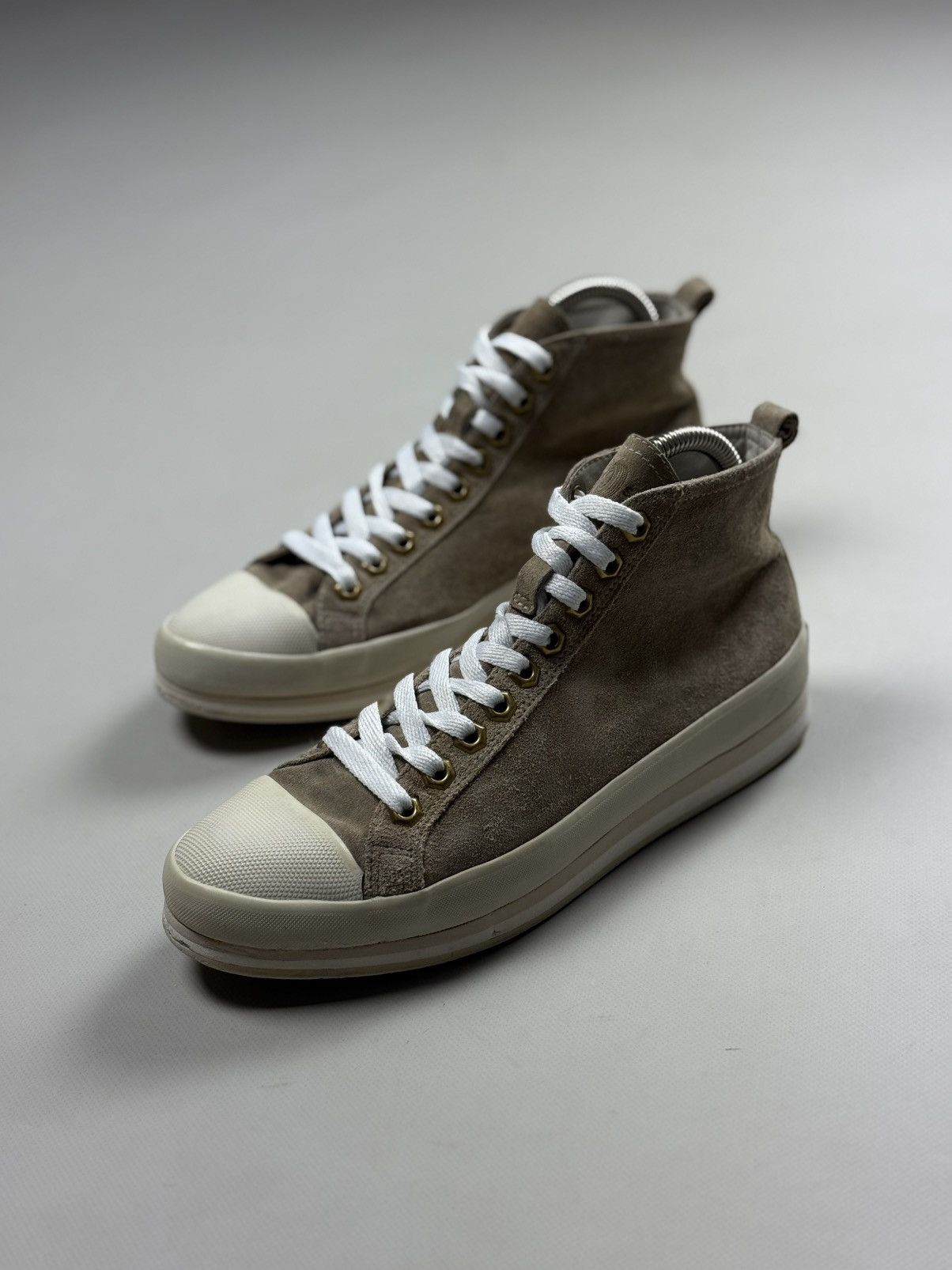 Car Shoe Car Shoe By Prada High Top Suede Lace Up Sneakers Shoes Size US 9 / IT 39 - 11 Thumbnail