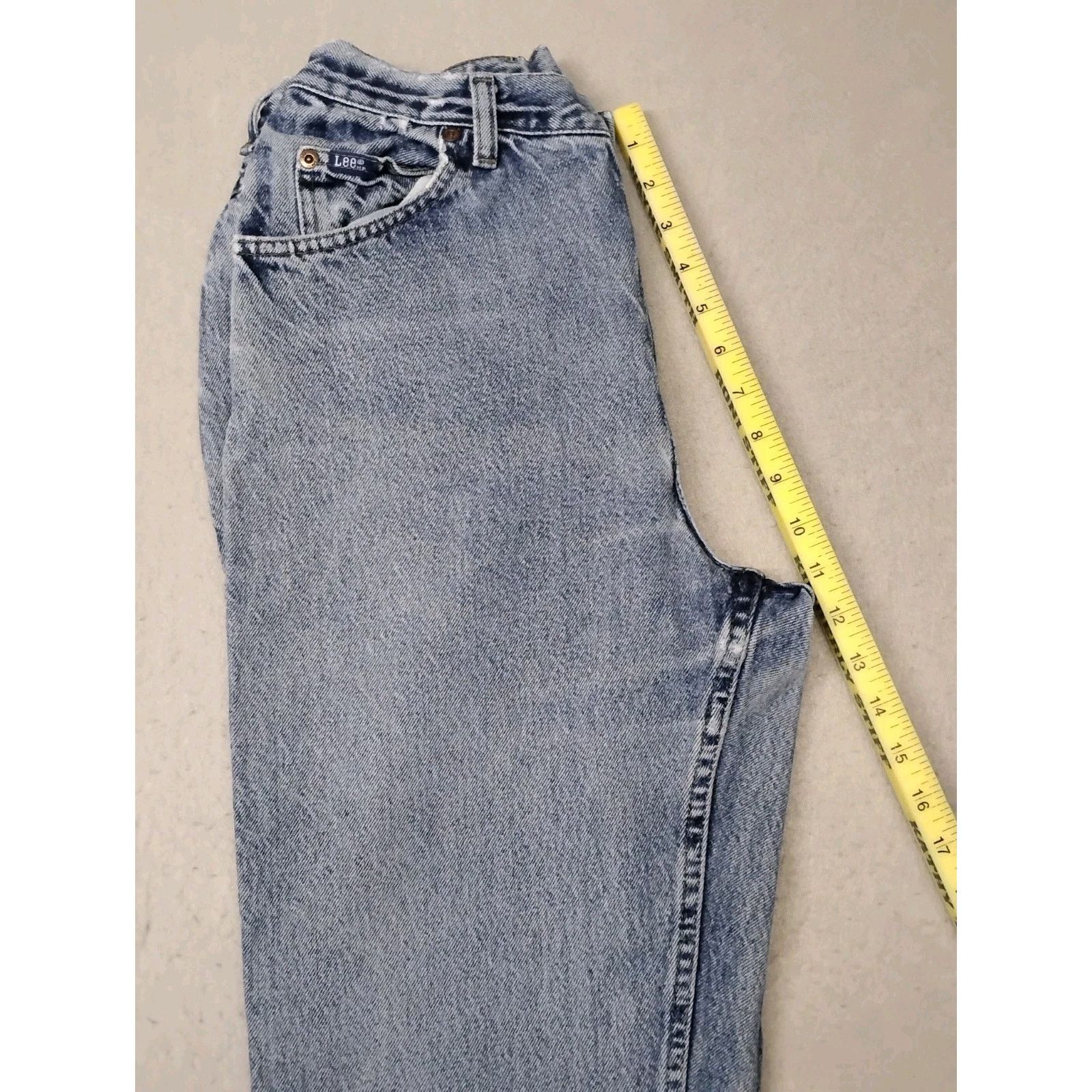 Lee Lees (10) Womens Vintage High Rise Straight Blue Denim Jeans Size 32" / US 10 / IT 46 - 5 Thumbnail