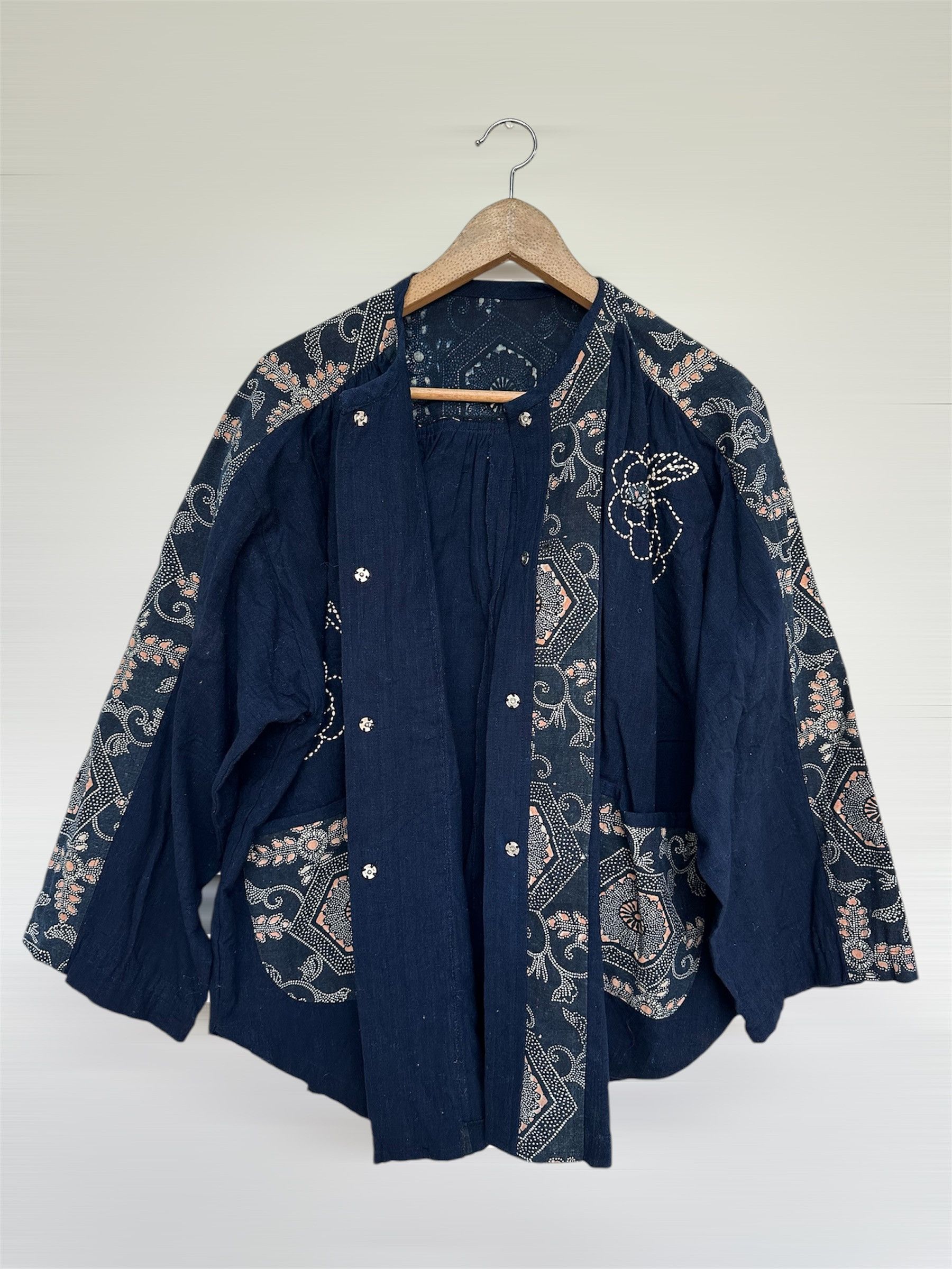 Indigo Vtg Japanese Brand Indigo Blue Shashiko Kendo Uniform Noragi Size US L / EU 52-54 / 3 - 3 Thumbnail