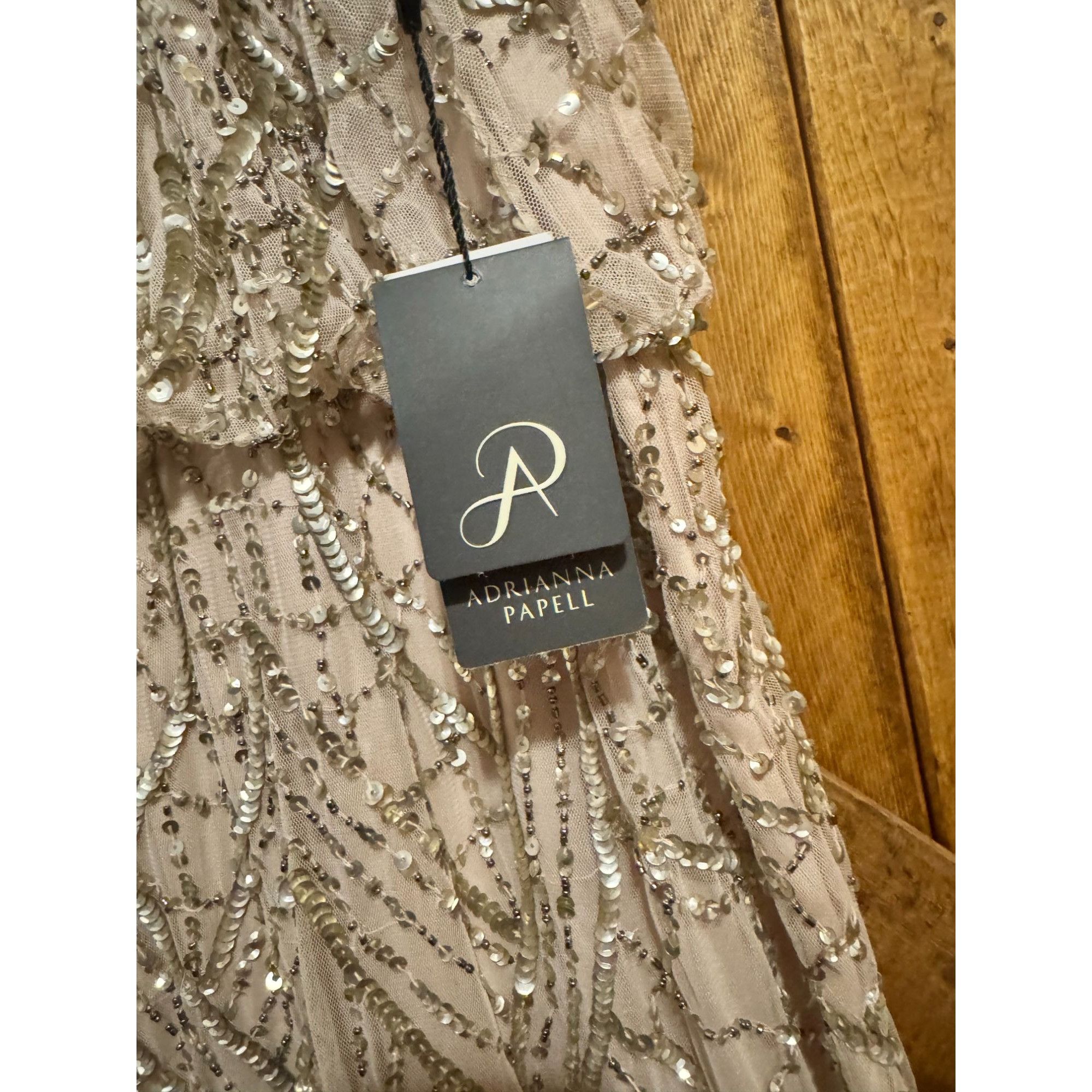 Adrianna Papell NWT Adrianna Papell Halter Fully Beaded Blouson Gown Formal Size M / US 6-8 / IT 42-44 - 5 Thumbnail