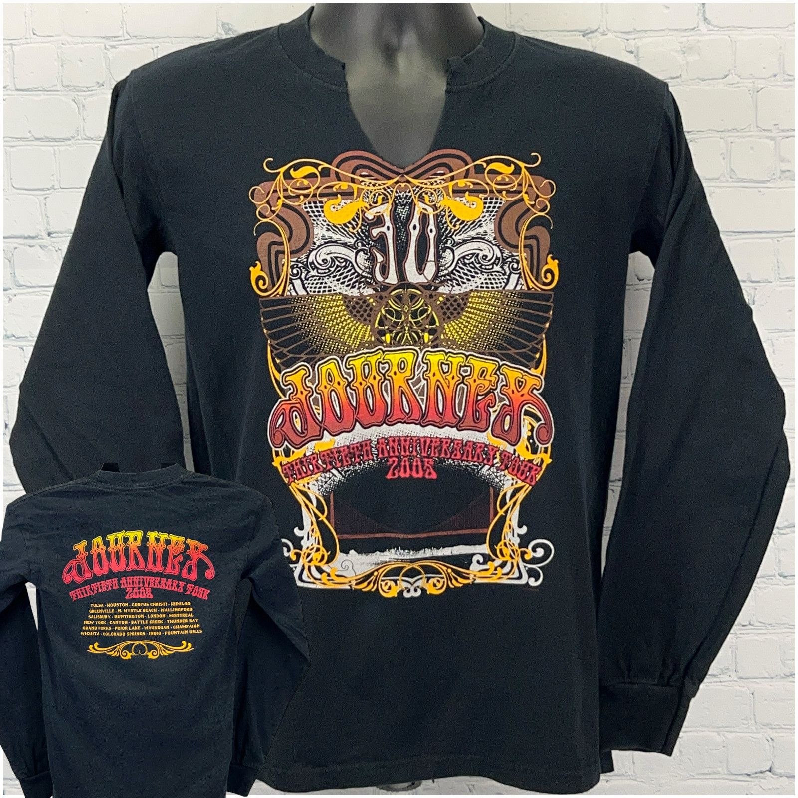 Vintage Vintage Y2Ks Journey 30th Anniversary Tour T Shirt Black S Size US S / EU 44-46 / 1 - 1 Thumbnail