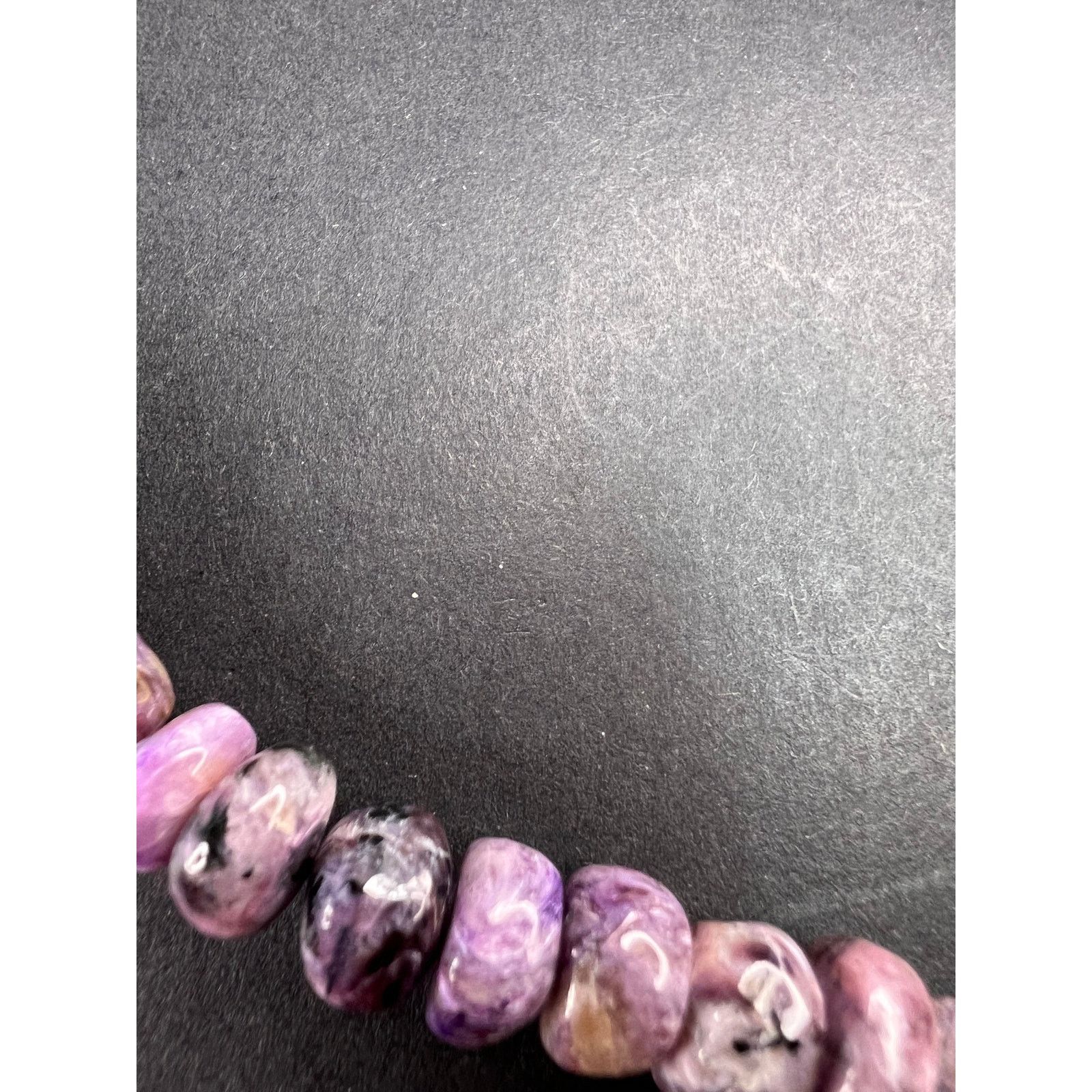 Other NEW Charoite rondelle beaded 18 inch necklace with 925 clasp Size ONE SIZE - 11 Thumbnail