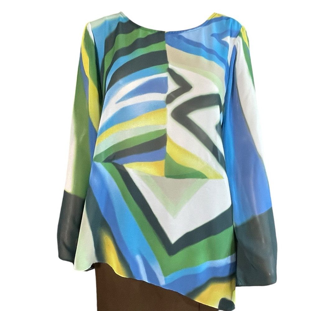 Chicos Chico's Travelers Chiffon Tunic Size 1 US M Size M / US 6-8 / IT 42-44 - 9 Thumbnail
