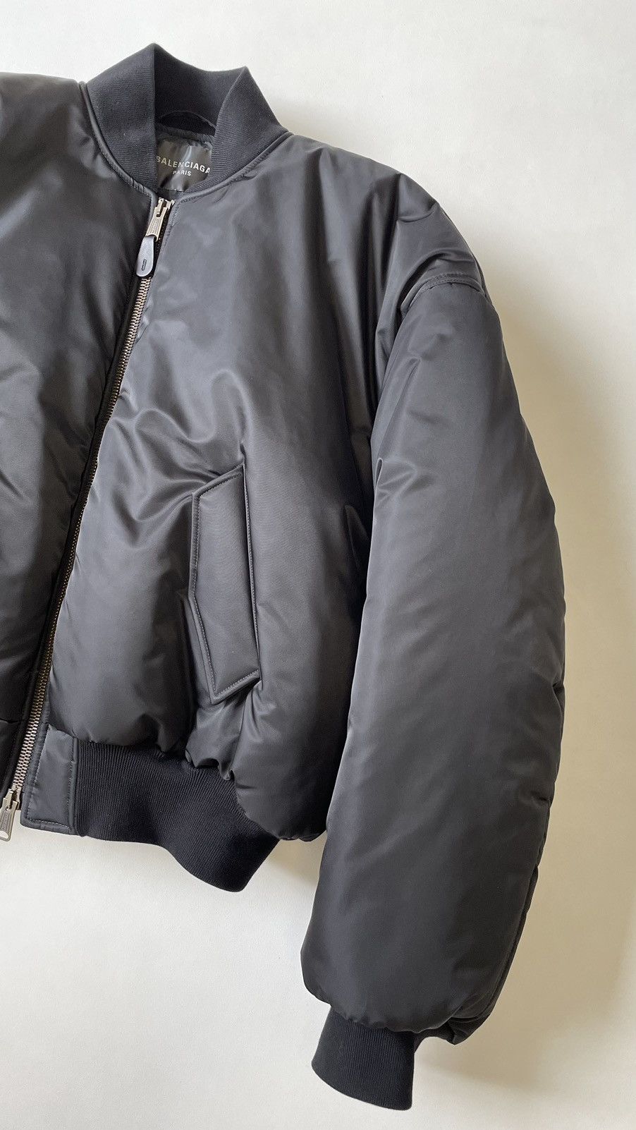 Balenciaga ‘Mud Show’ Black Nylon Padded Bomber Jacket Size US S / EU 44-46 / 1 - 9 Thumbnail