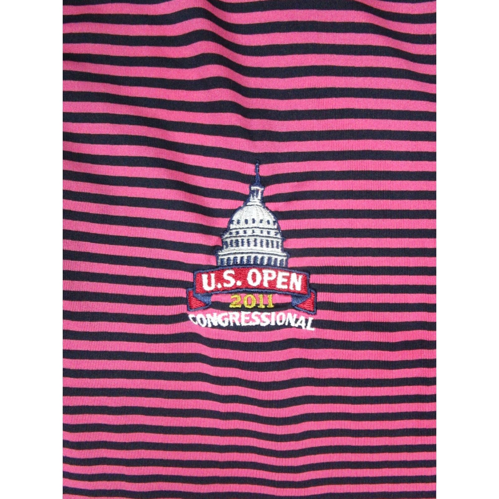 Ralph Lauren Ralph Lauren RLX Polo Shirt Mens Medium Pink Striped Golf Us Open Size US M / EU 48-50 / 2 - 3 Thumbnail