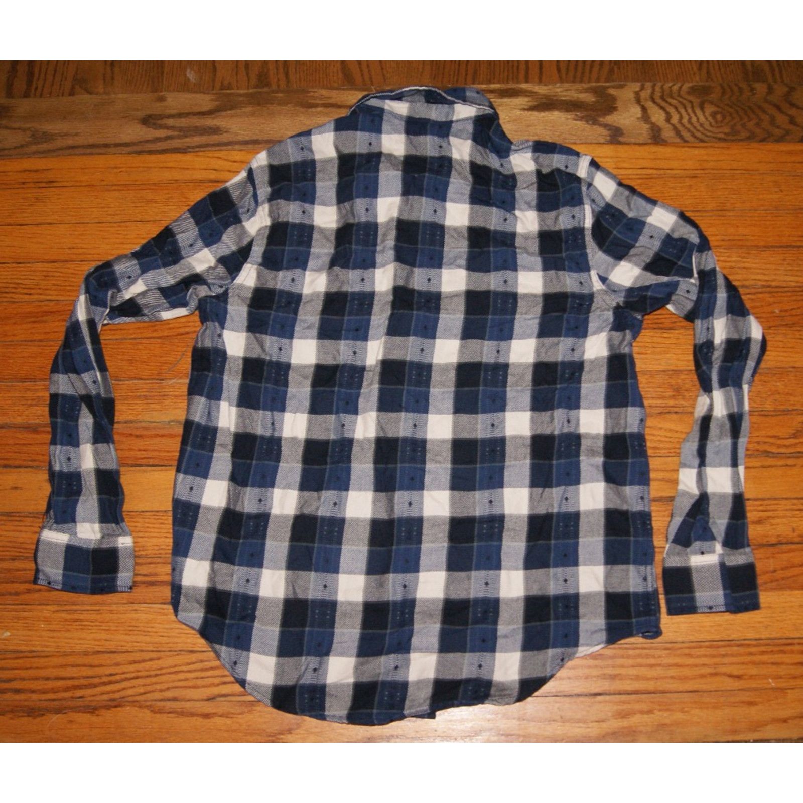 Frye Frye Shirt Men L Blue Buffalo Plaid Jacquard Flannel Size US L / EU 52-54 / 3 - 5 Thumbnail