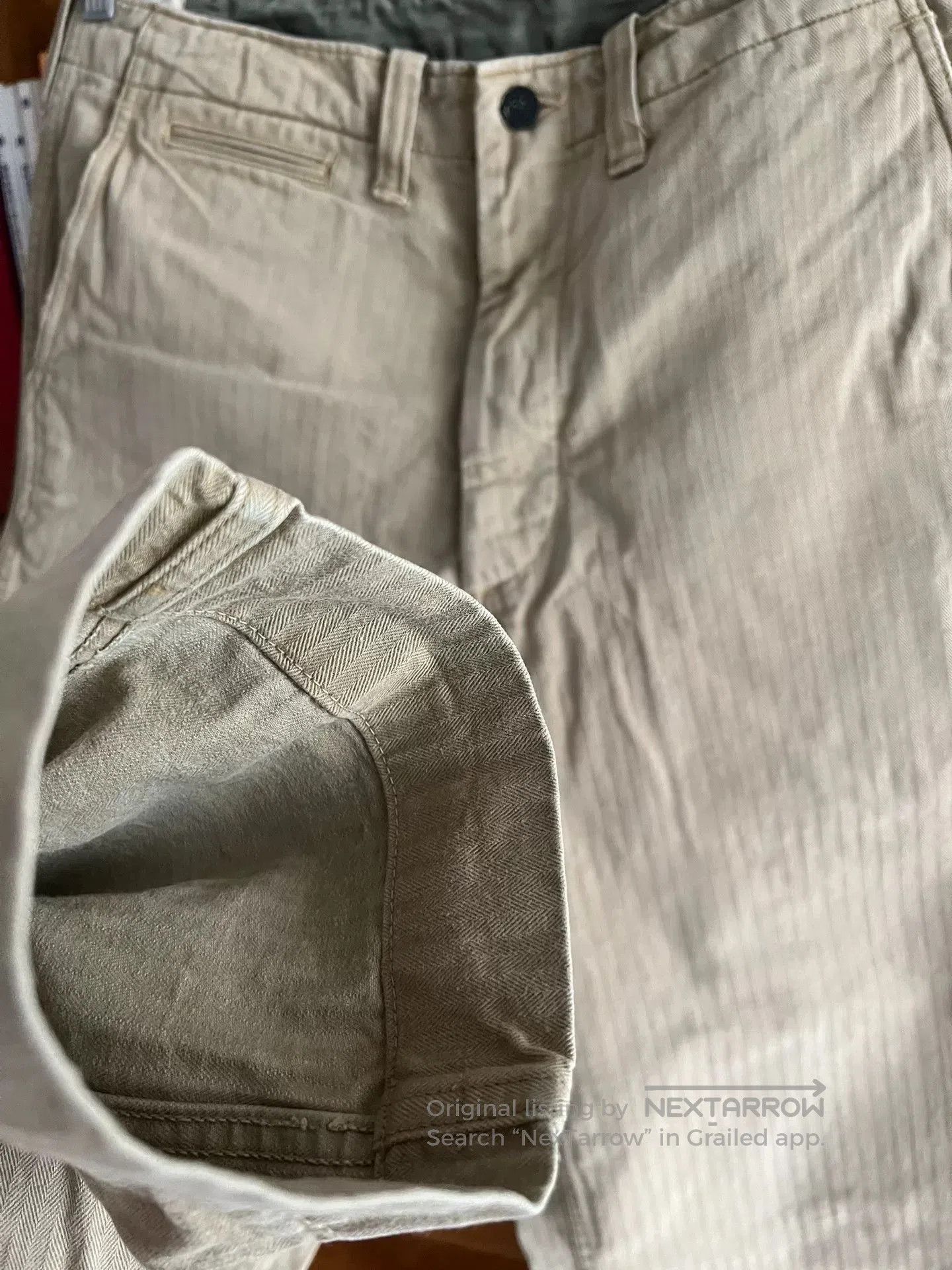 FREEBIRD vintage khaki military style pants. Size US 32 / EU 48 - 4 Thumbnail