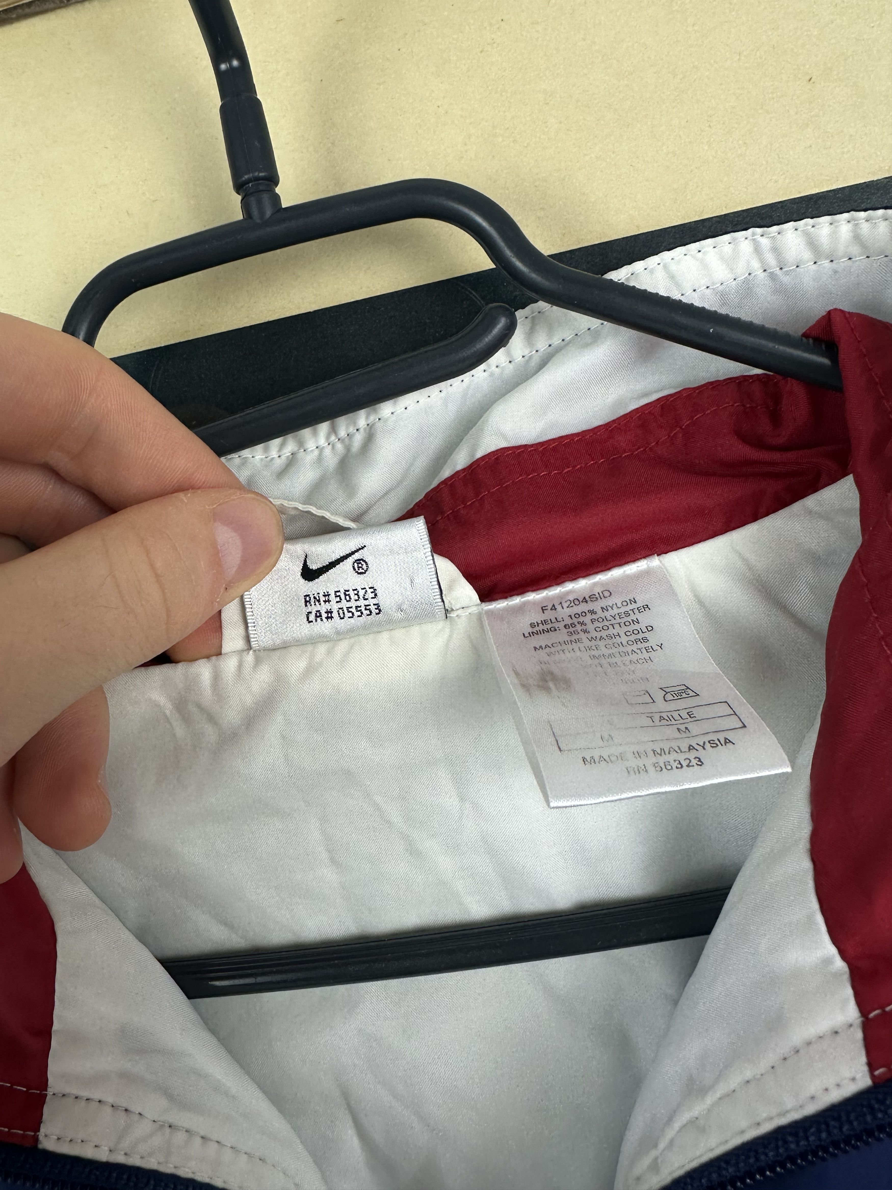 Nike × Vintage Vintage Nike Nylon Jacket Track Top Zip Swoosh Rare Size US M / EU 48-50 / 2 - 6 Thumbnail