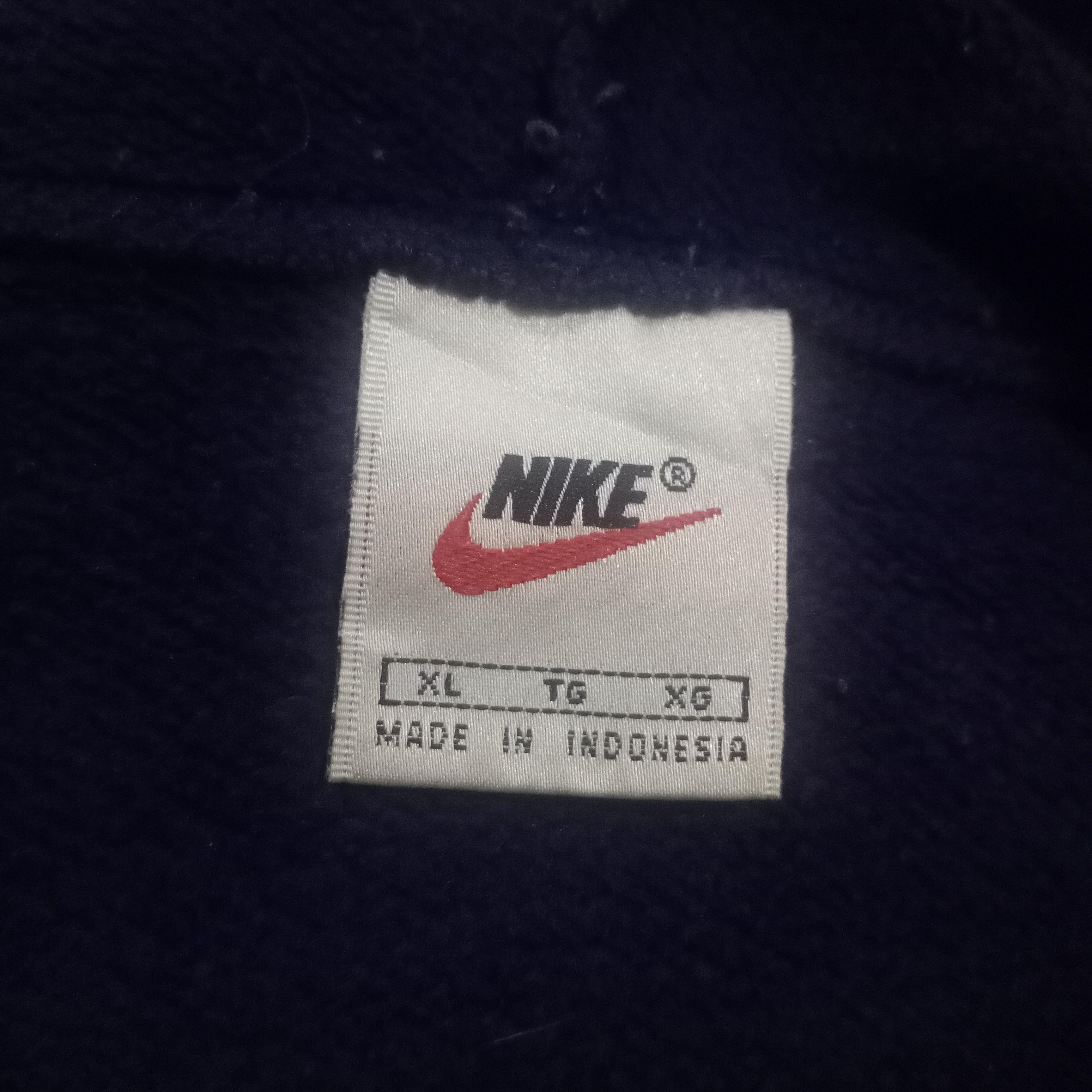Nike × Vintage Vintage Nike Small Logo Half Zipper Hoodie Blue Navy Swoosh Size US XL / EU 56 / 4 - 8 Thumbnail