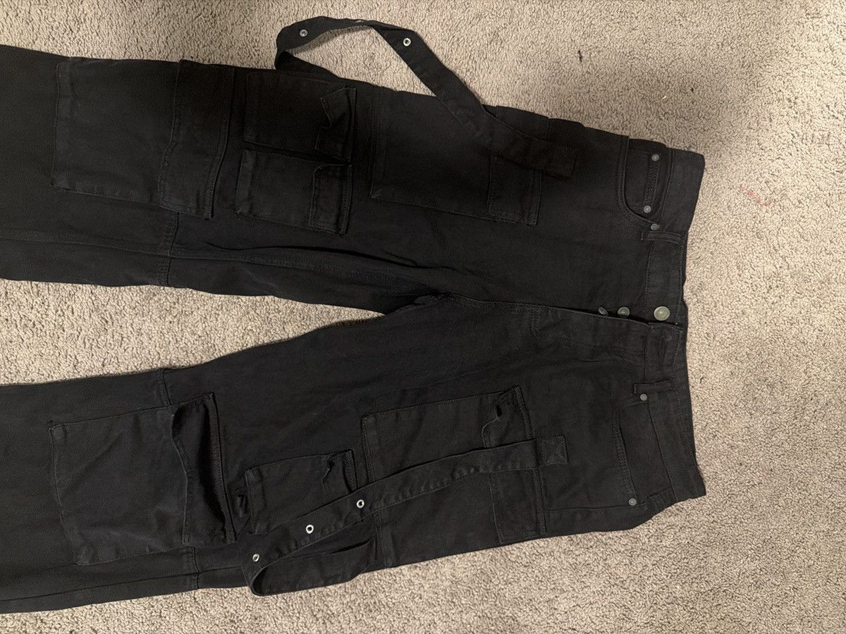 Other Black oversized leg cargo pants Size US 34 / EU 50 - 2 Thumbnail
