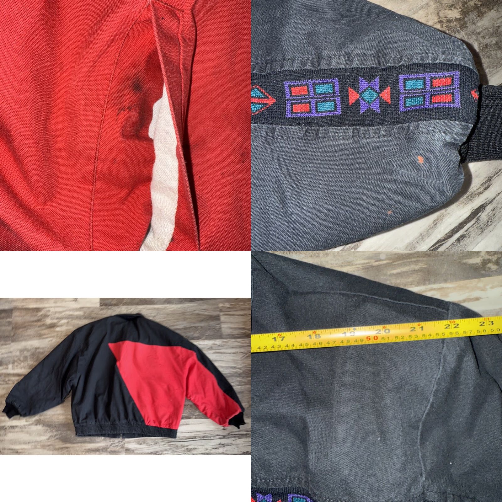 Vintage VINTAGE Saddlebrook Westernwear Aztec Blanket Lined Jacket Mens 2X Red Black Geometric Embroidered Full Zip Pockets Casual Western 90s Mens Size US XXL / EU 58 / 5 - 9 Thumbnail