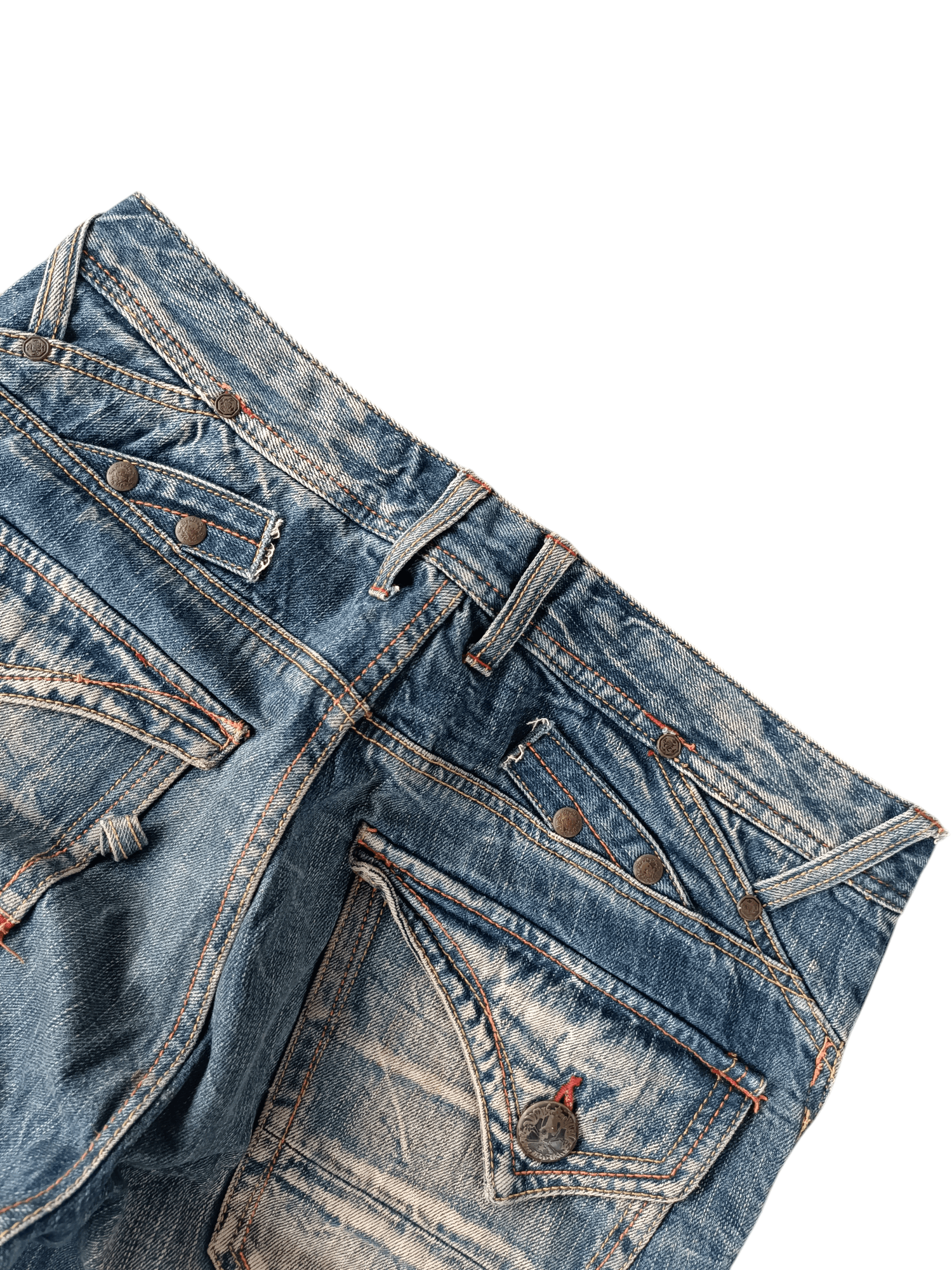 If Six Was Nine × Japanese Brand × Le Grande Bleu (L.G.B.) Blow by Blue Japan Made Washed Whisker Denim Size US 32 / EU 48 - 5 Thumbnail