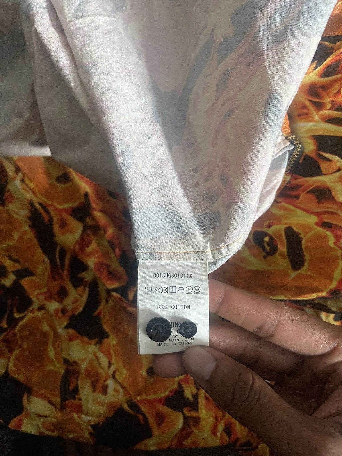Bape Bape Flame Open Collar Shirt Size US M / EU 48-50 / 2 - 8 Thumbnail