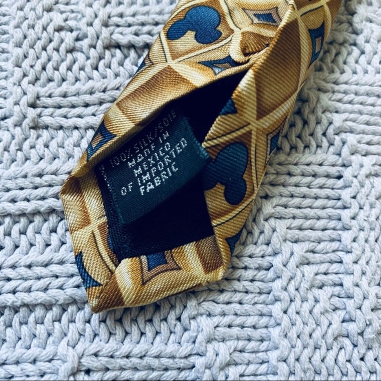 Disney Disney gold and blue Mickey Mouse silk tie Size ONE SIZE - 6 Thumbnail