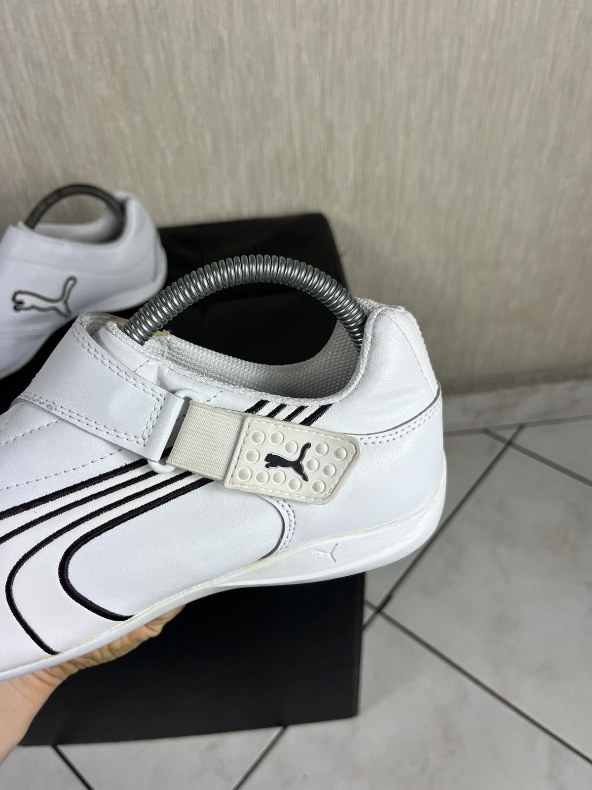 Puma × Vintage Vintage Puma y2k velcro shoes leather sneakers speed cat low Size US 7 / EU 40 - 15 Thumbnail