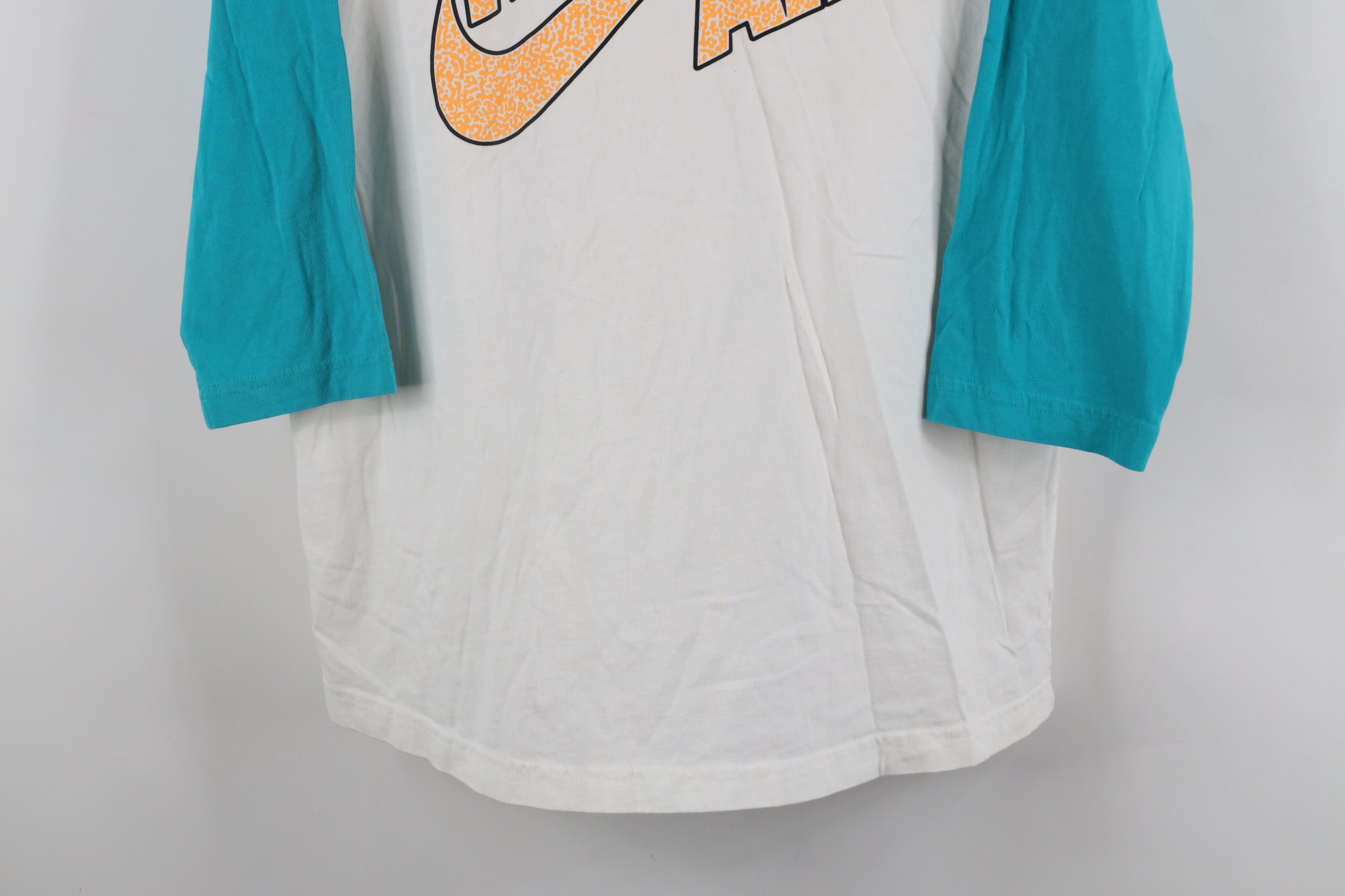 Nike × Vintage Vintage Nike Air Out Big Swoosh 3/4 Sleeve Raglan T-Shirt Size US M / EU 48-50 / 2 - 3 Thumbnail