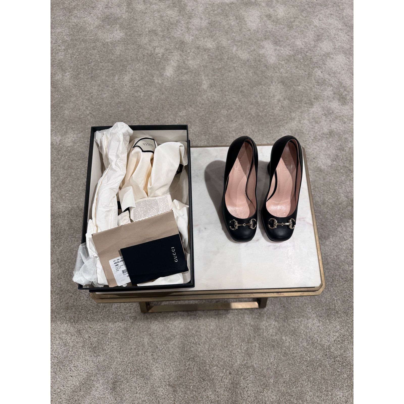 Gucci Gucci Leather Horsebit Black Heels, EU 34, 10/10 Size US 4 / IT 34 - 2 Thumbnail