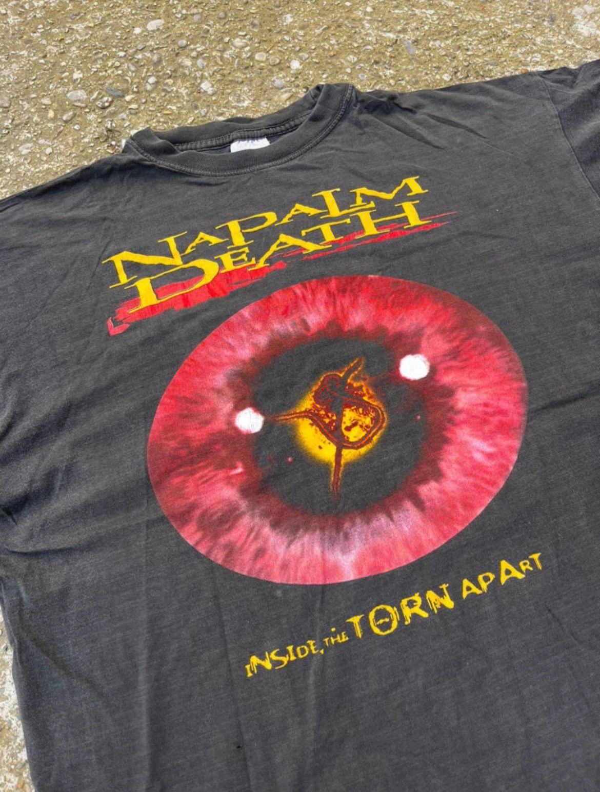 Band Tees × Vintage Rare Vintage 90s Napalm Death Inside Torn Metal Band Tee XL Size US XL / EU 56 / 4 - 2 Thumbnail