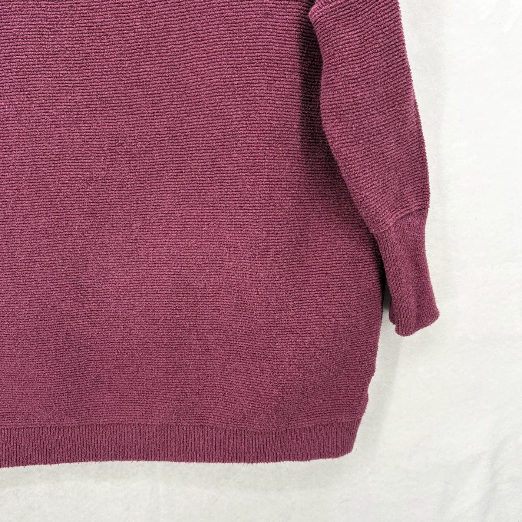 Free People Free People Sweater Womens XS Purple Cowl Neck Ribbed Knit Pullover Relaxed Size XS / US 0-2 / IT 36-38 - 3 Thumbnail