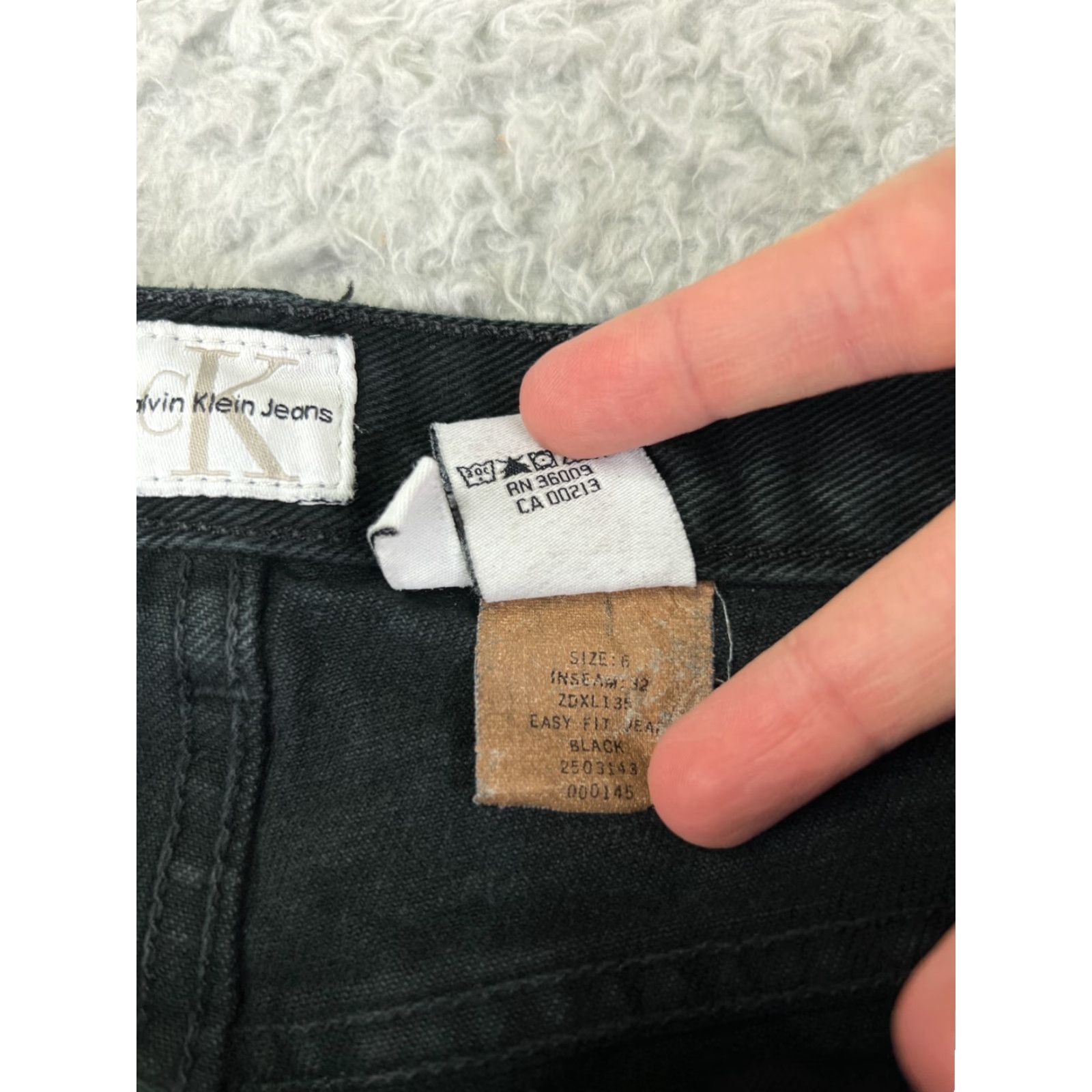 Talbots Calvin Klein Jeans Womens Regular Straight 6 Black Denim Cotton 26x31 Vintage Talbots Size 28" / US 6 / IT 42 - 7 Thumbnail