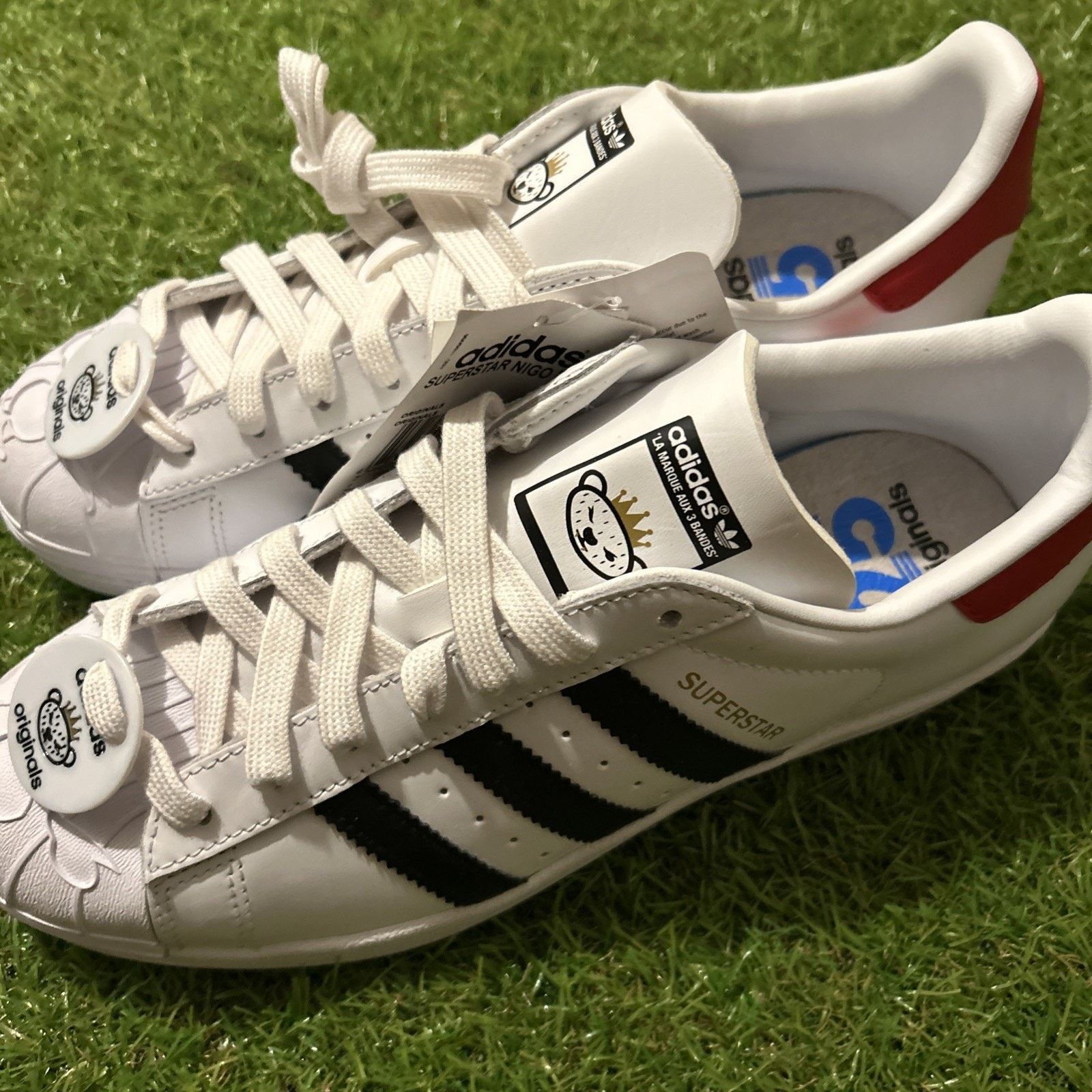 Adidas Size 7.5 Nigo x adidas Superstar Bearfoot White Men’s Shoes Size US 7.5 / EU 40-41 - 7 Thumbnail