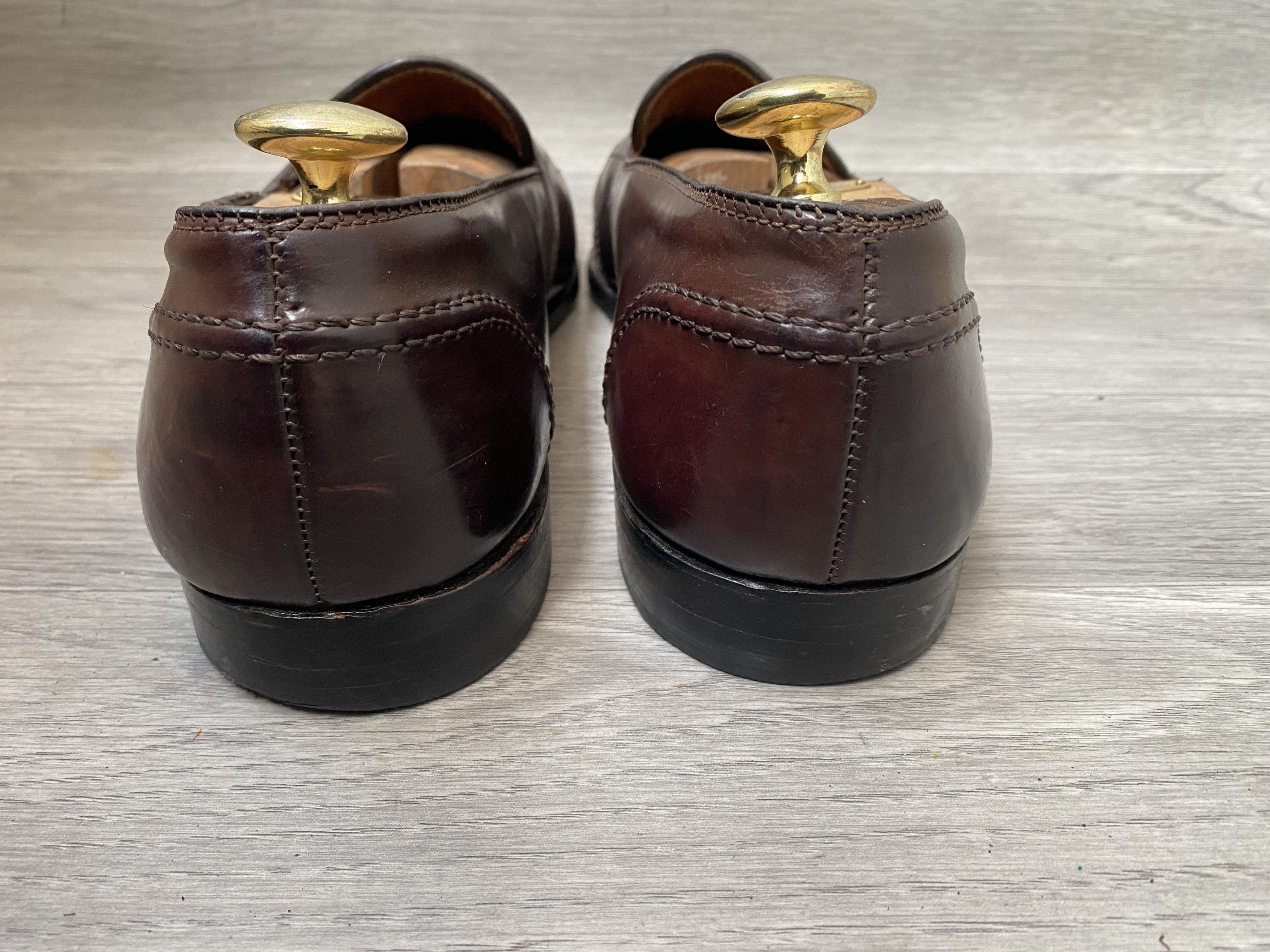 Alden Alden strap shell cordovan brown leather loafers sz 11B/D Size US 11 / EU 44 - 5 Thumbnail