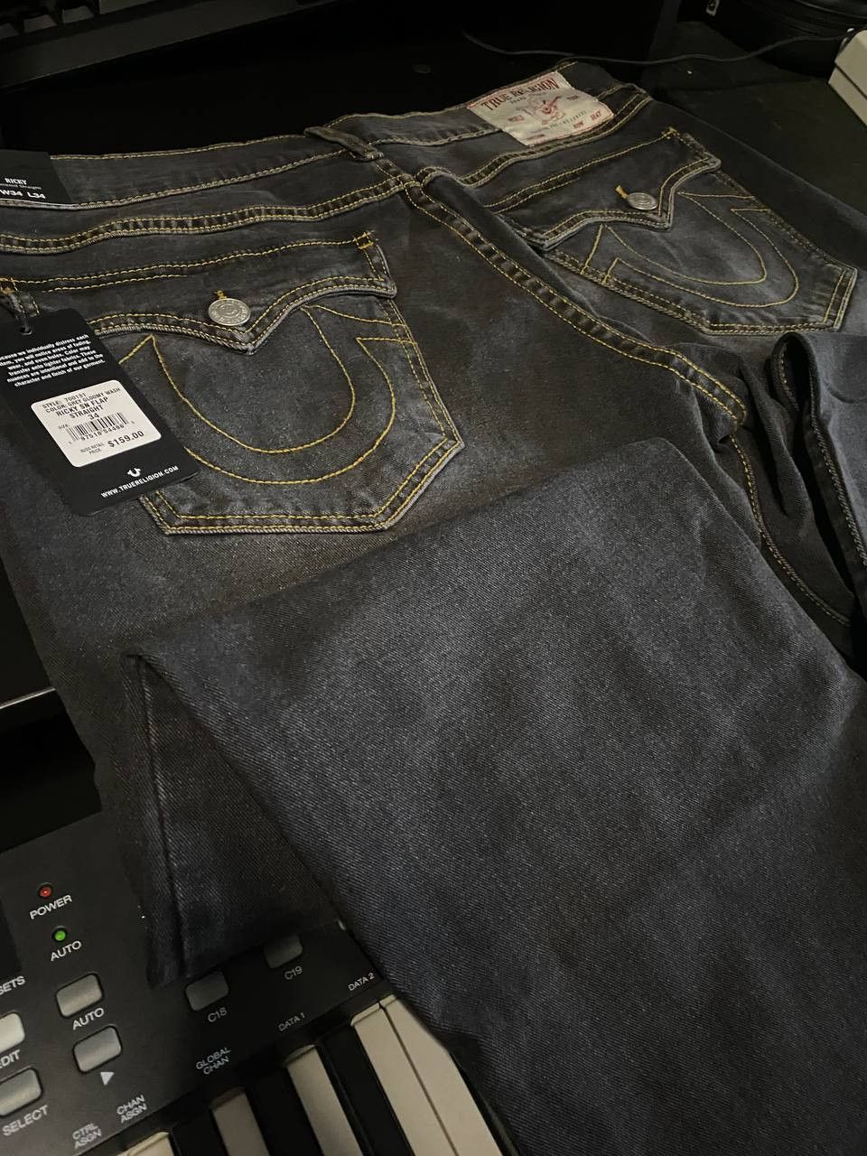True Religion True Religion - Ricky Sn Flap Straight Jeans Size US 32 / EU 48 - 3 Thumbnail