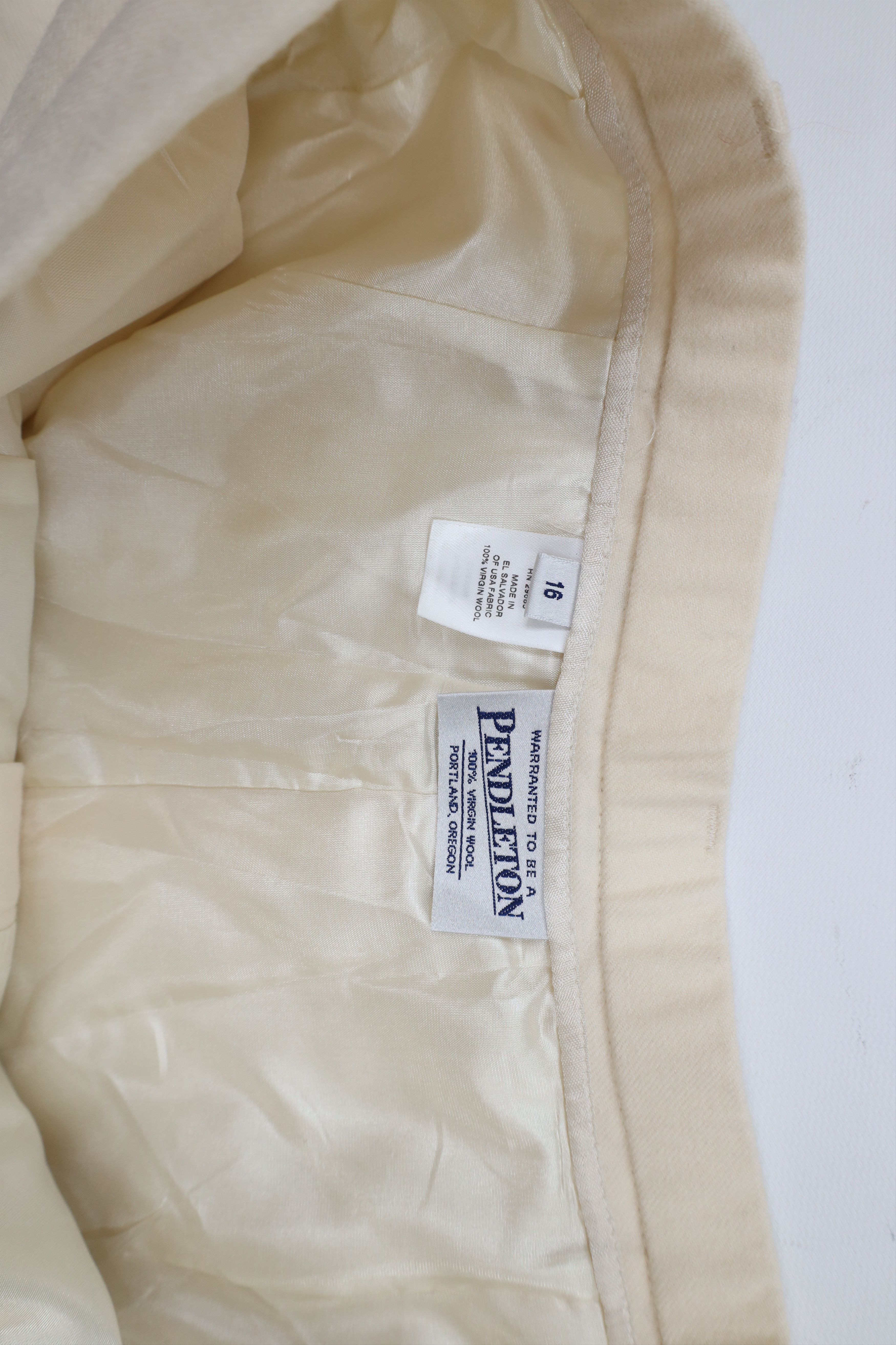 Pendleton × Vintage Deadstock Vintage 90s Pendleton Wide Leg Chino Pants Cream Size 38" / US 16 / IT 52 - 7 Thumbnail