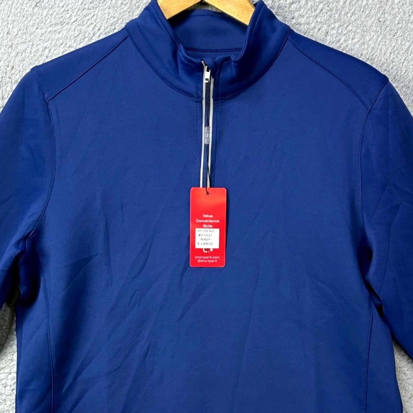 Vintage SHORT PAR 4 Golf Shirt Pullover 1/4 Zip Long Sleeve XL Womens Blue Size XL / US 12-14 / IT 48-50 - 2 Thumbnail