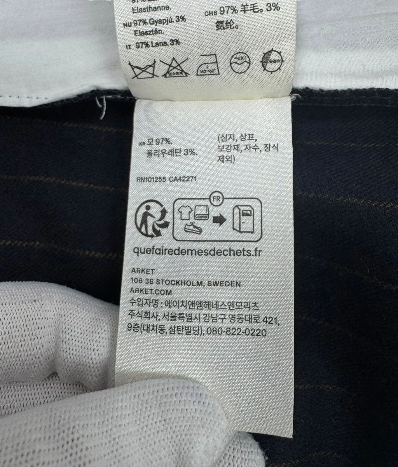 Arket Arket Wool Dress Pants Wide Leg Striped size 36 Size 26" / US 2 / IT 38 - 14 Thumbnail