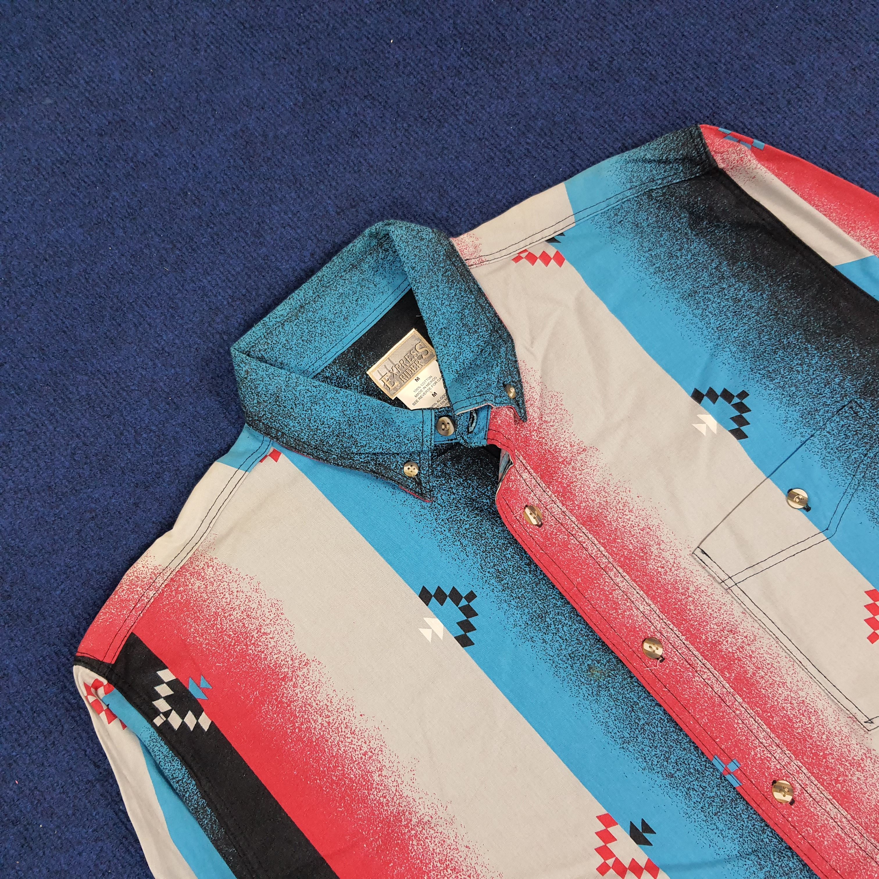 Designer × Express × Vintage Vintage Express Rider Button Up Long Sleeve Shirt Size US M / EU 48-50 / 2 - 2 Thumbnail