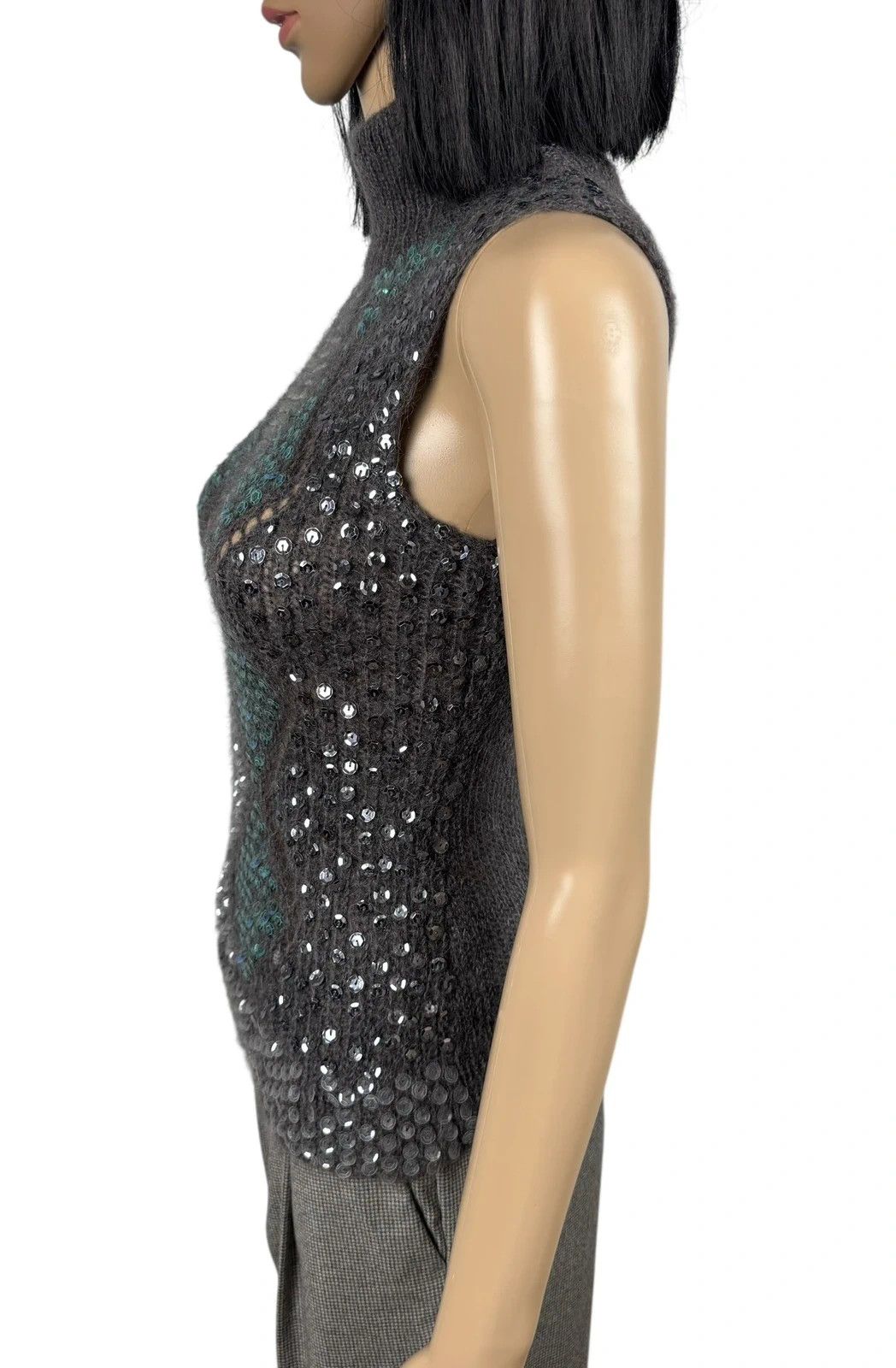 Laura Biagiotti Laura Biagiotti Mohair Vest Emblished size US2 IT38 Size XS / US 0-2 / IT 36-38 - 5 Thumbnail