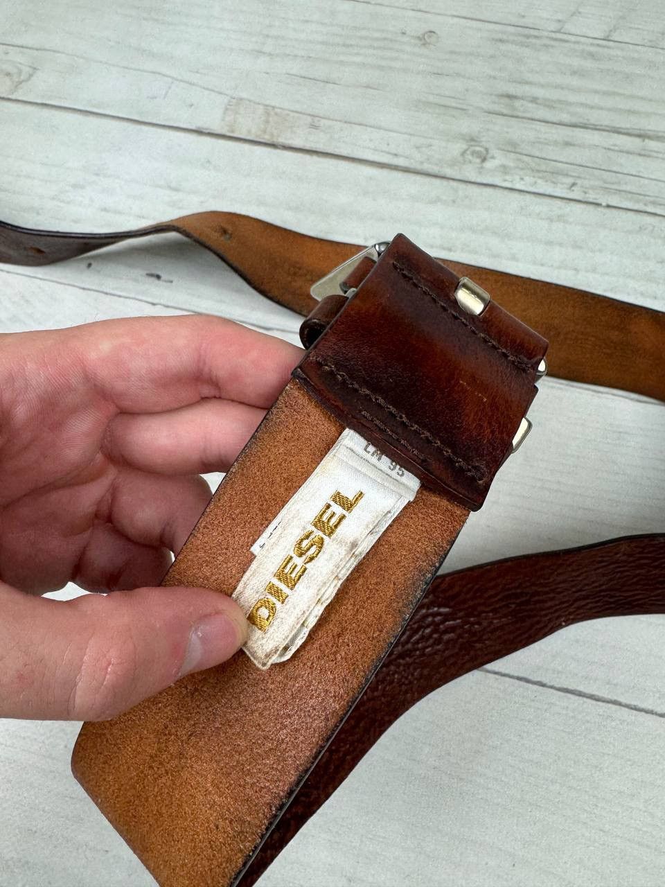 Diesel Vintage Diesel Leather Belt Brown Size ONE SIZE - 3 Thumbnail