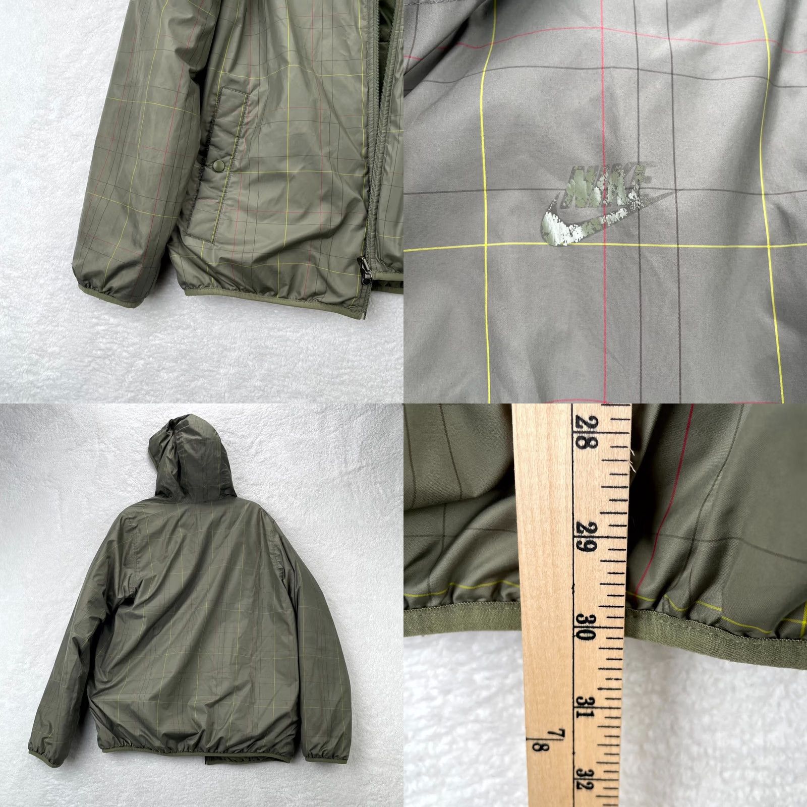 Nike VINTAGE Nike Jacket Mens L Green Reversible Puffer Coat Hooded Full Zip Jacket Size US L / EU 52-54 / 3 - 9 Thumbnail