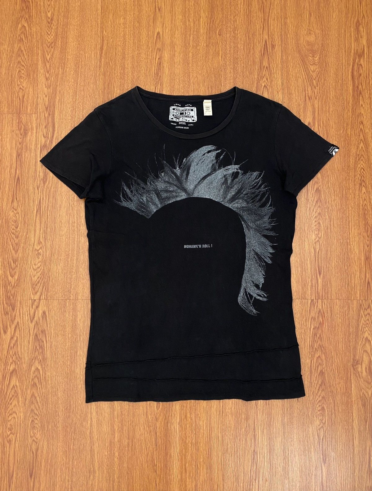 Diesel × Diesel Black Gold Diesel amplified mohawk roll t