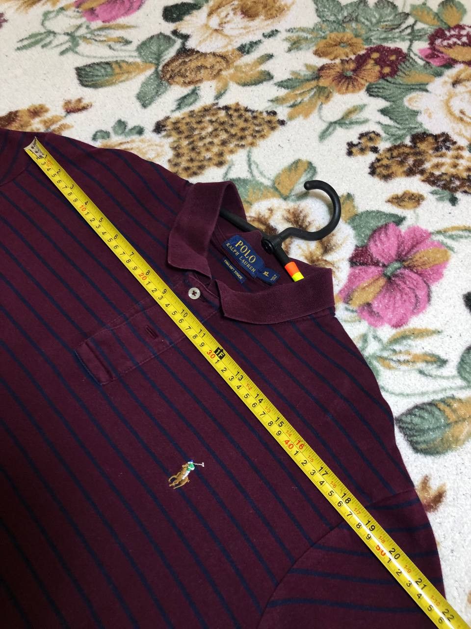 Polo Ralph Lauren Polo Ralph Lauren Polo Short Sleeve Shirt Burgundy Striped Size US XL / EU 56 / 4 - 9 Thumbnail