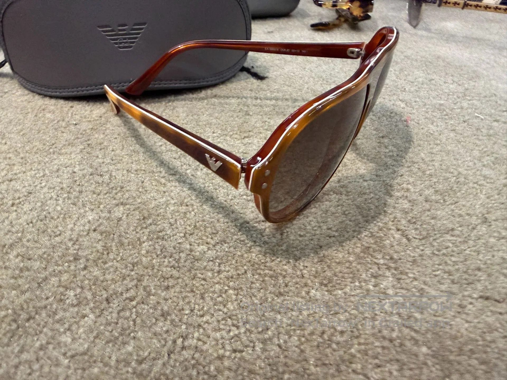 Emporio Armani EMPORIO Armani Aviator Oversized Sunglasses. Size ONE SIZE - 6 Thumbnail