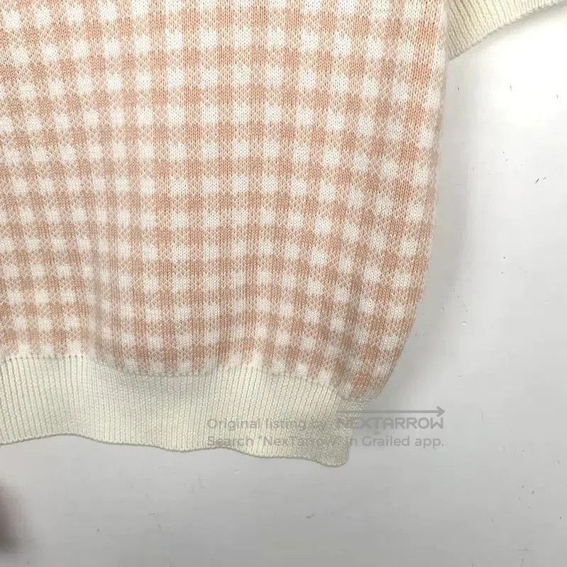 Miu Miu Miu Miu Pink Checkered Cotton Pullover Sweater . Size XS / US 0-2 / IT 36-38 - 4 Thumbnail