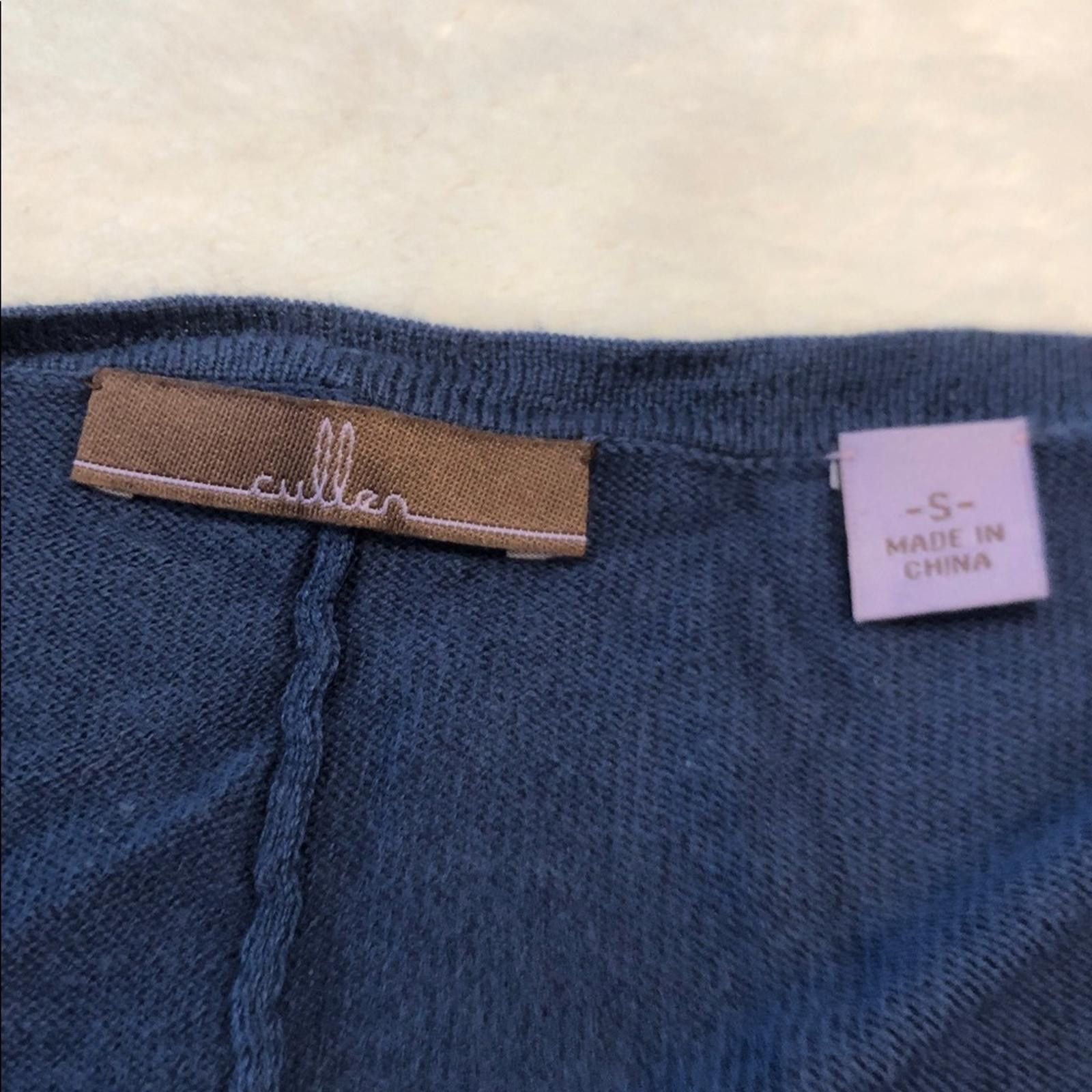 Other Cullen Blue Knit Sweater cris cross button sides SZ small Size S / US 4 / IT 40 - 4 Thumbnail