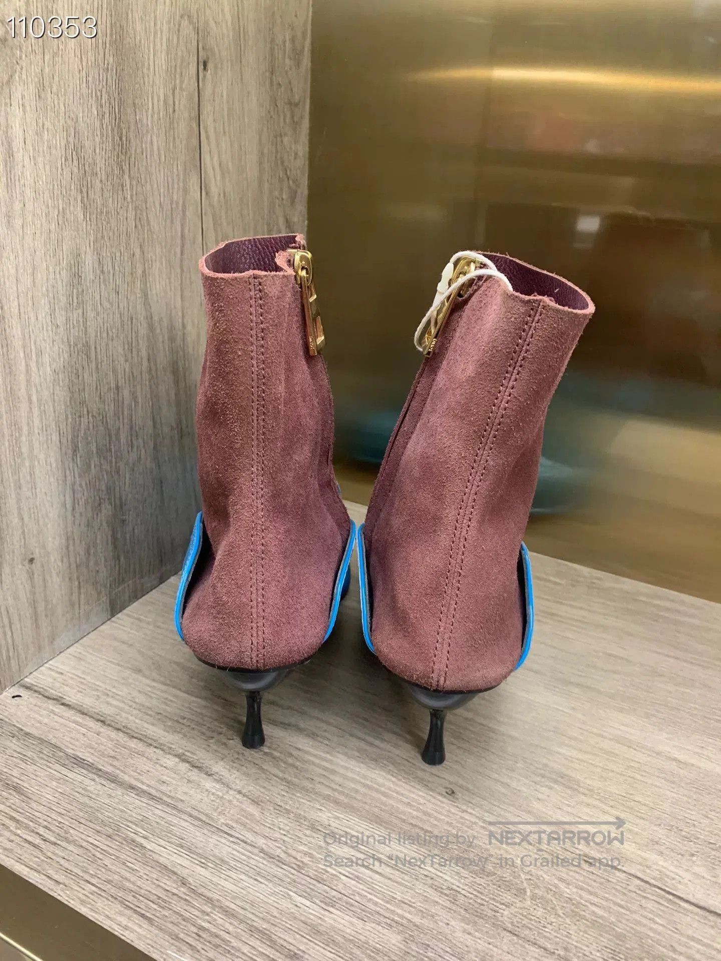 Loewe Loewe Sky Blue Crocodile Ankle Boots. Size US 6 / IT 36 - 4 Thumbnail