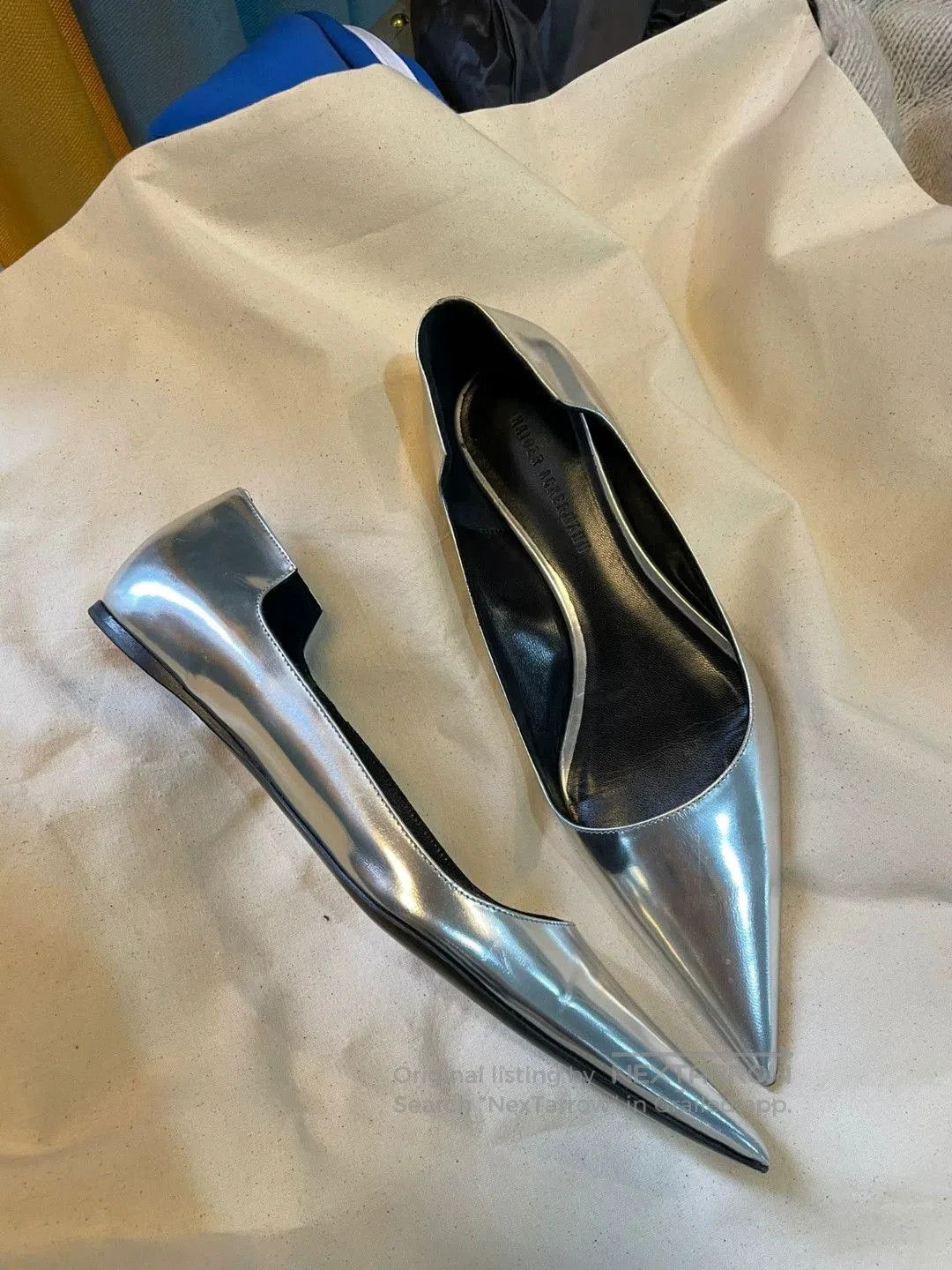 Haider Ackermann Silver Pointed Toe Flats by Haider Ackermann. Size US 6 / IT 36 - 7 Thumbnail